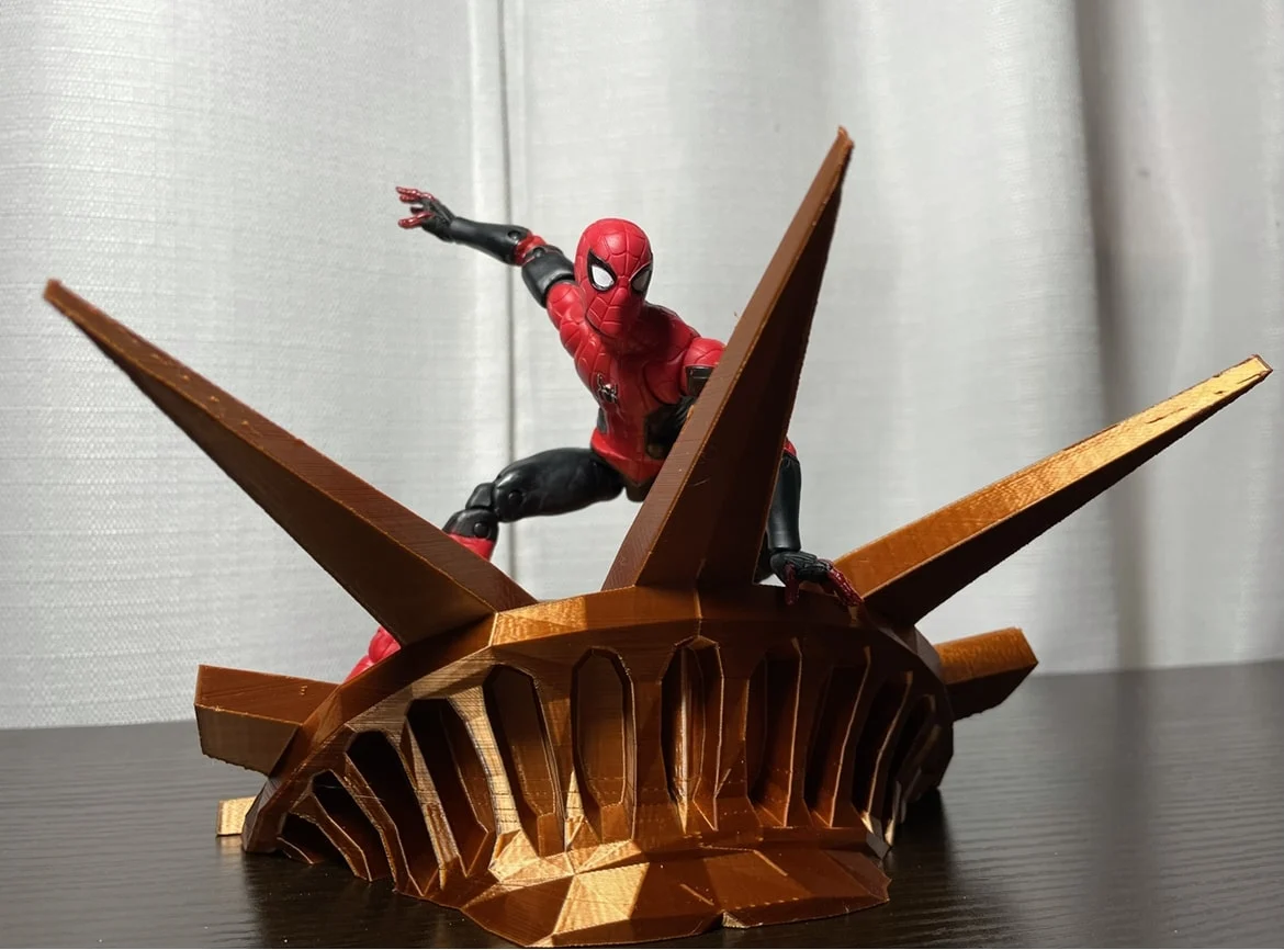 Spiderman Statue of Liberty Display