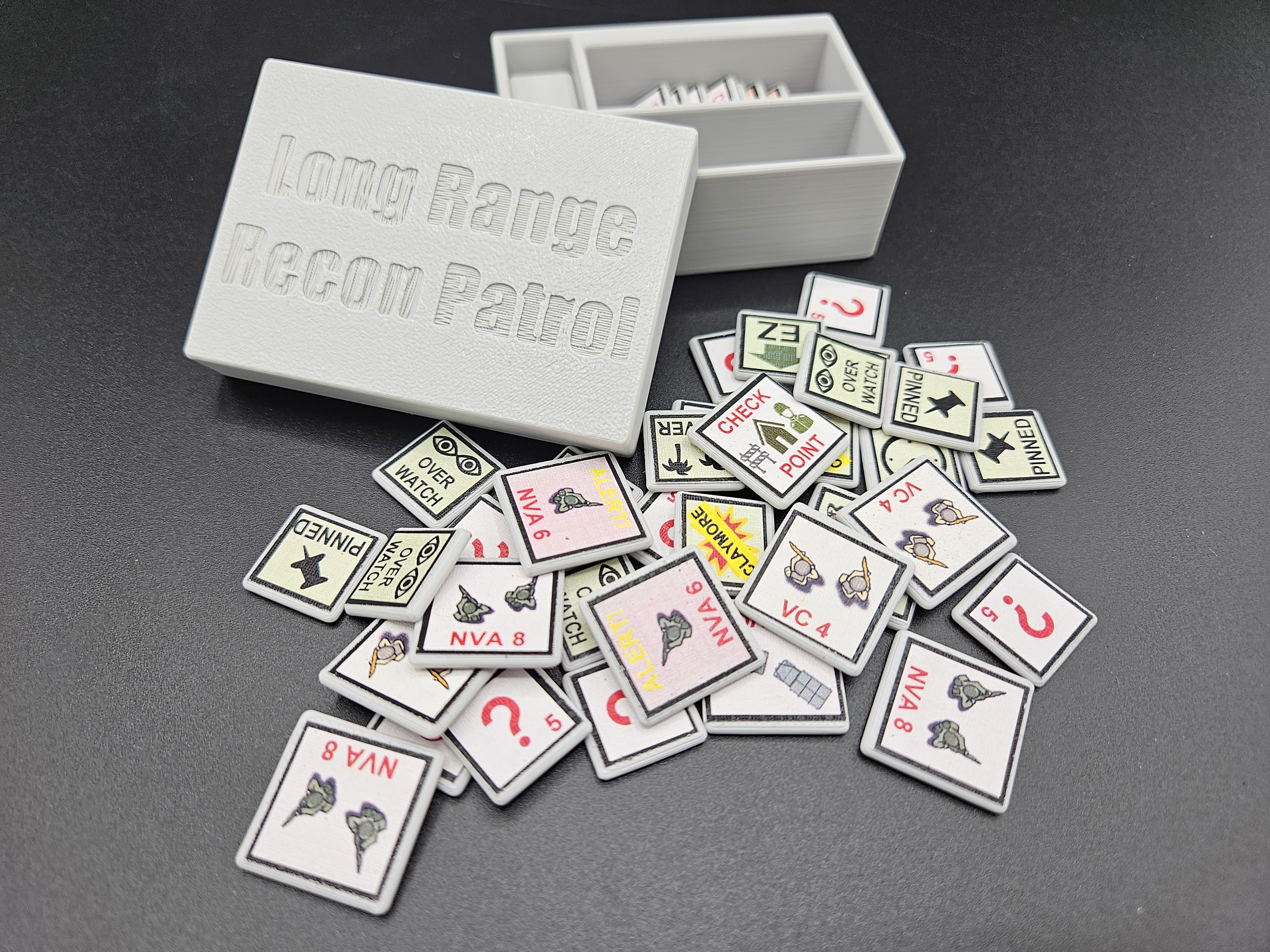 Long Range Recon Patrol wargame 2 mm counter bases and box