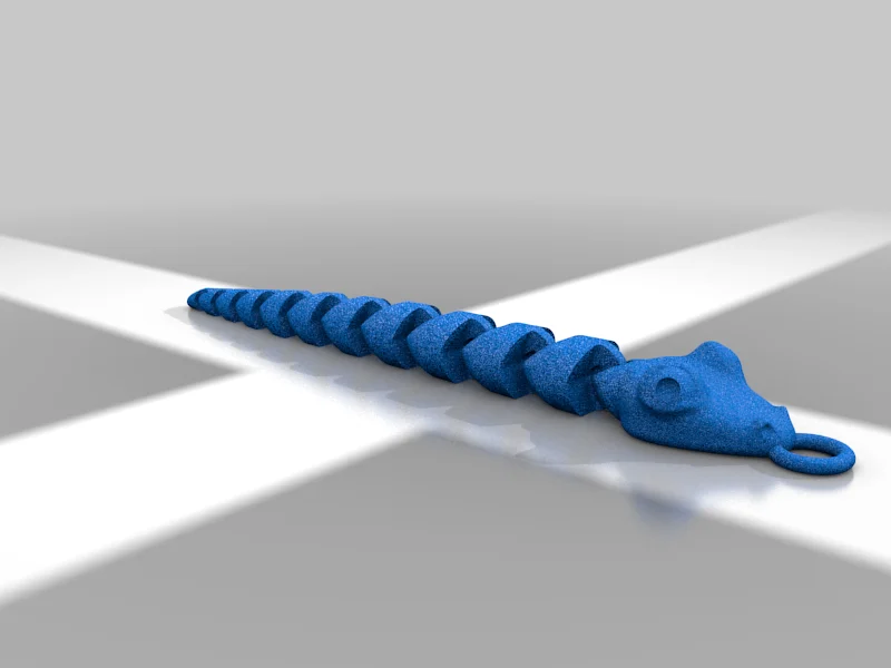 Articulated snake keychain with ring