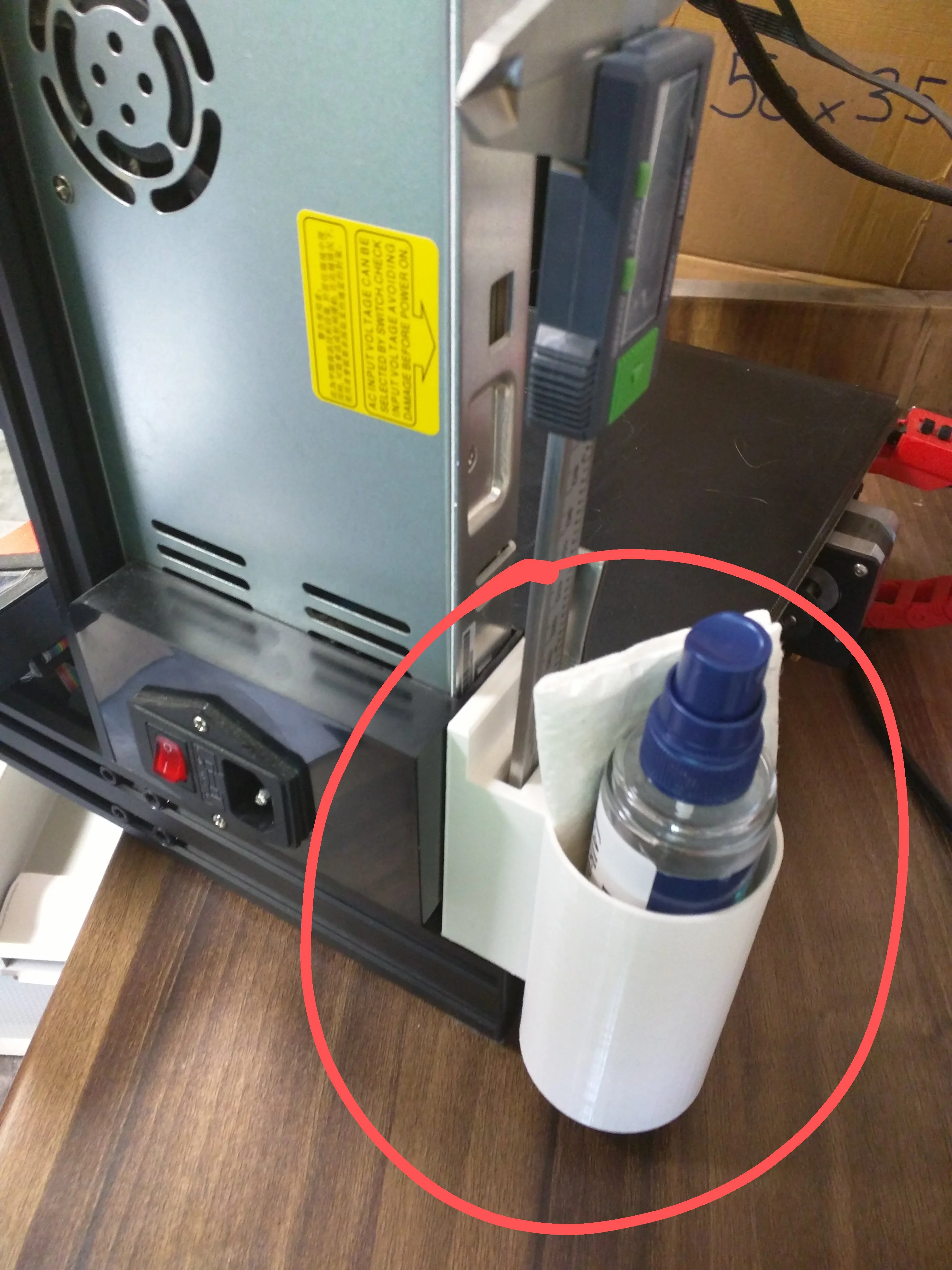 2020.06 - Ender 3 Pro - holder: caliper + bottle + tweezers (Halterung: Flasche + Messschieber + Pinzette)