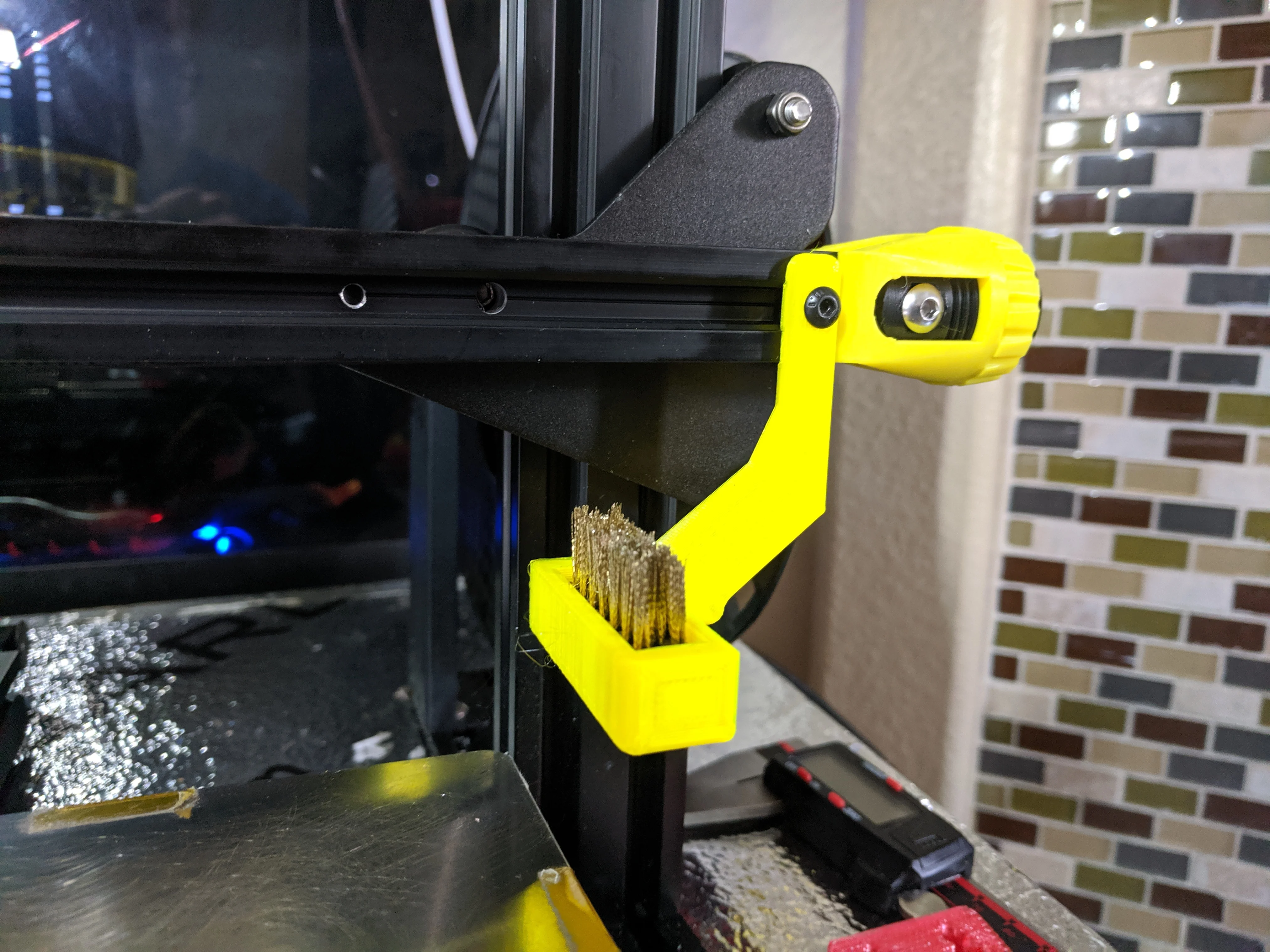 X Gantry Nozzle Cleaning Brush