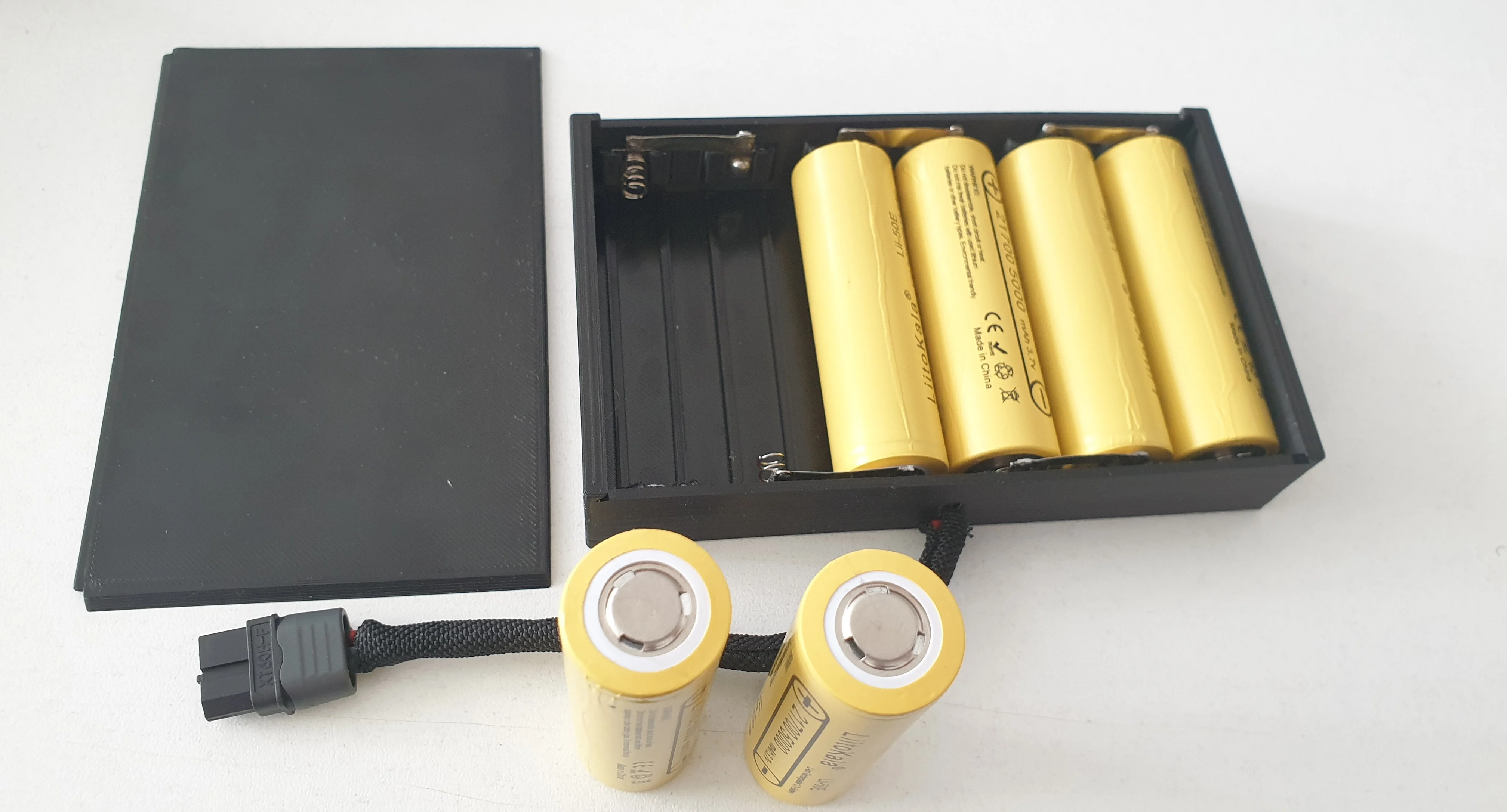 21700 battery case 2s, 4s, 6s with springs fast replacement