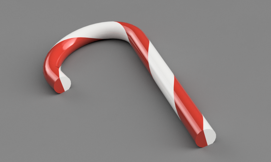 Simple two colored Candy Cane
