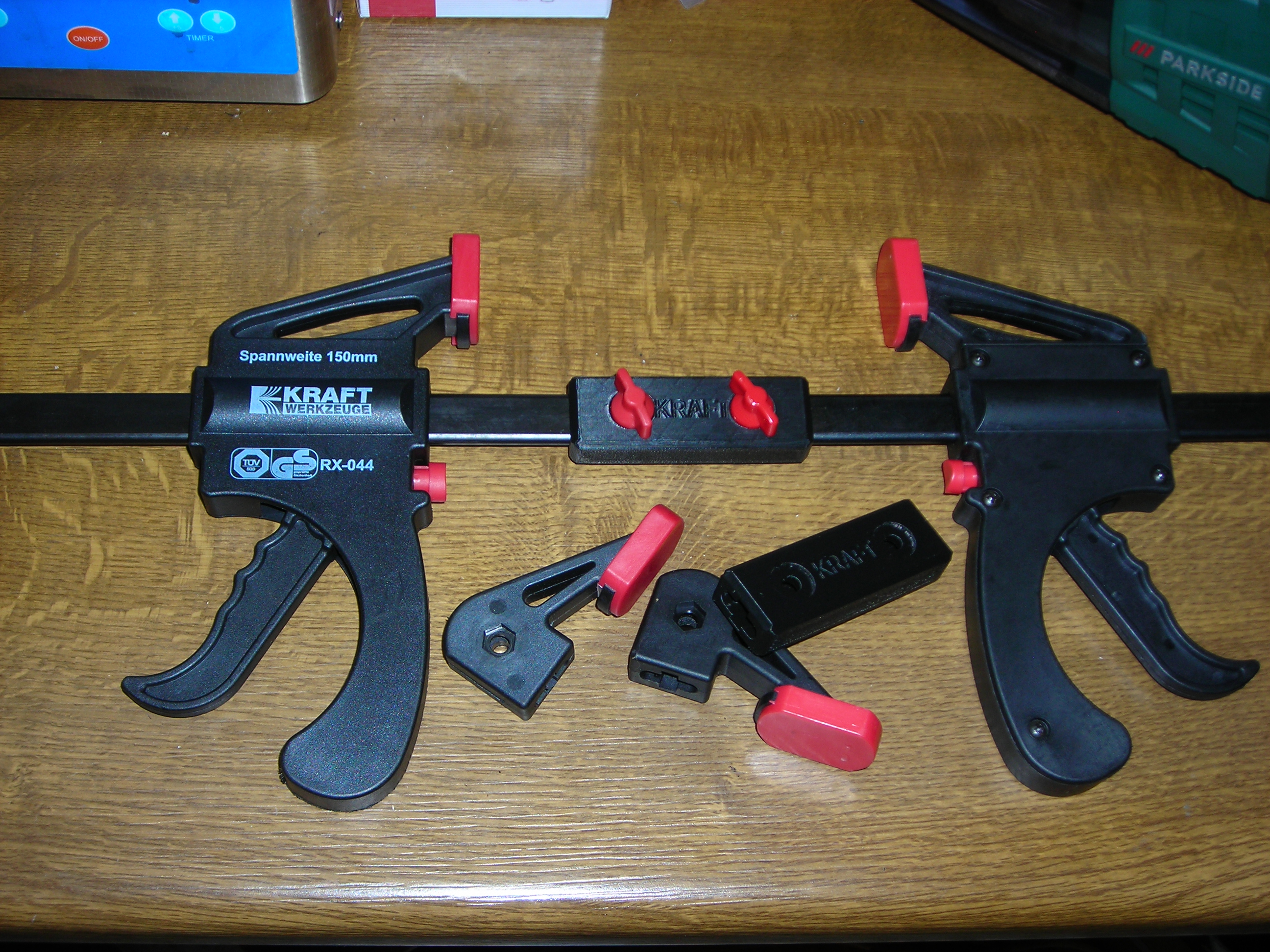Kraft RX-044 RX-045 Einhandzwingen Verbinder (customizable Quick Grip Bar Clamp Coupler)