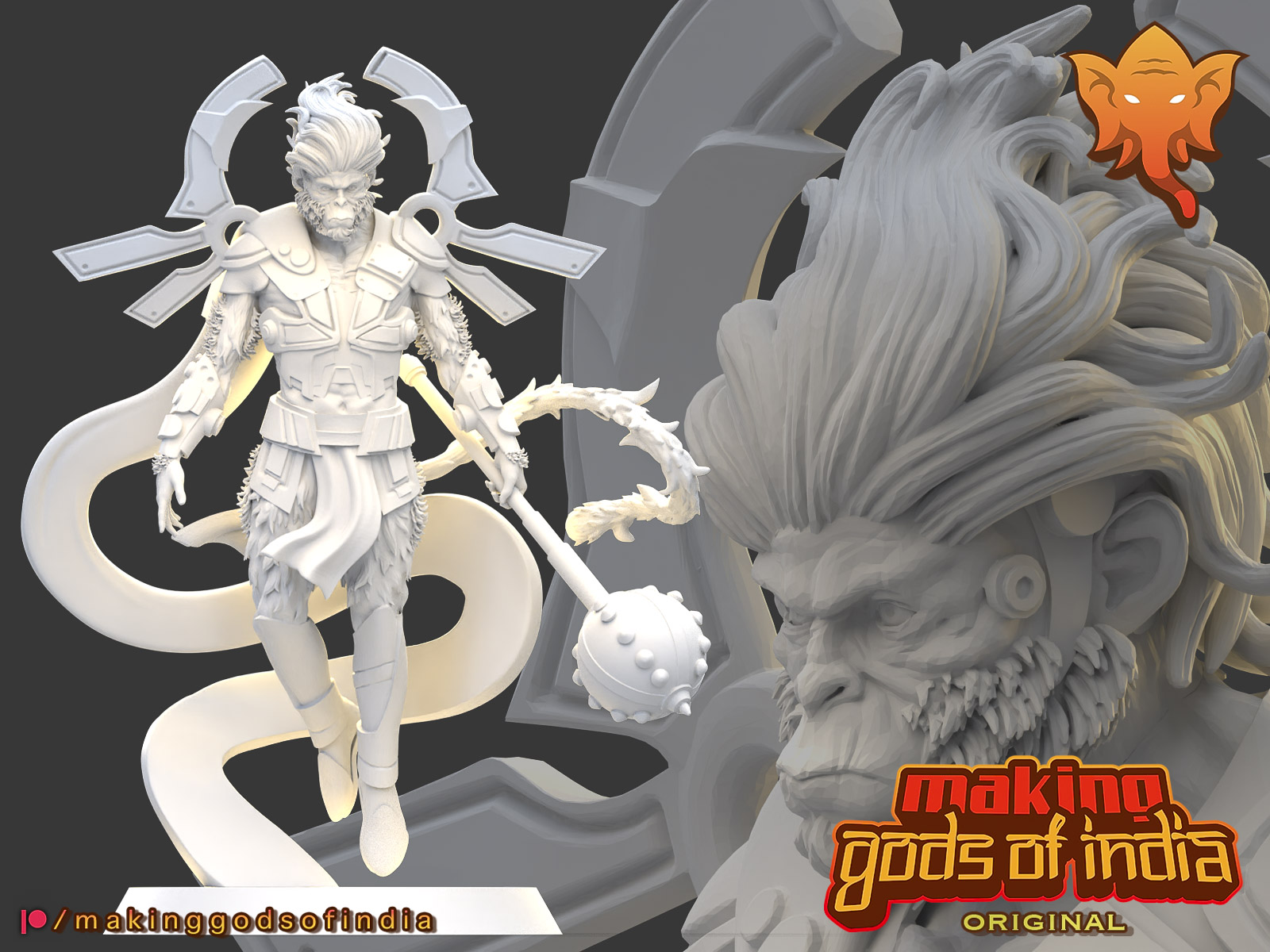 Pavanputra Hanuman - Son of Wind God **High Res Model Updated**