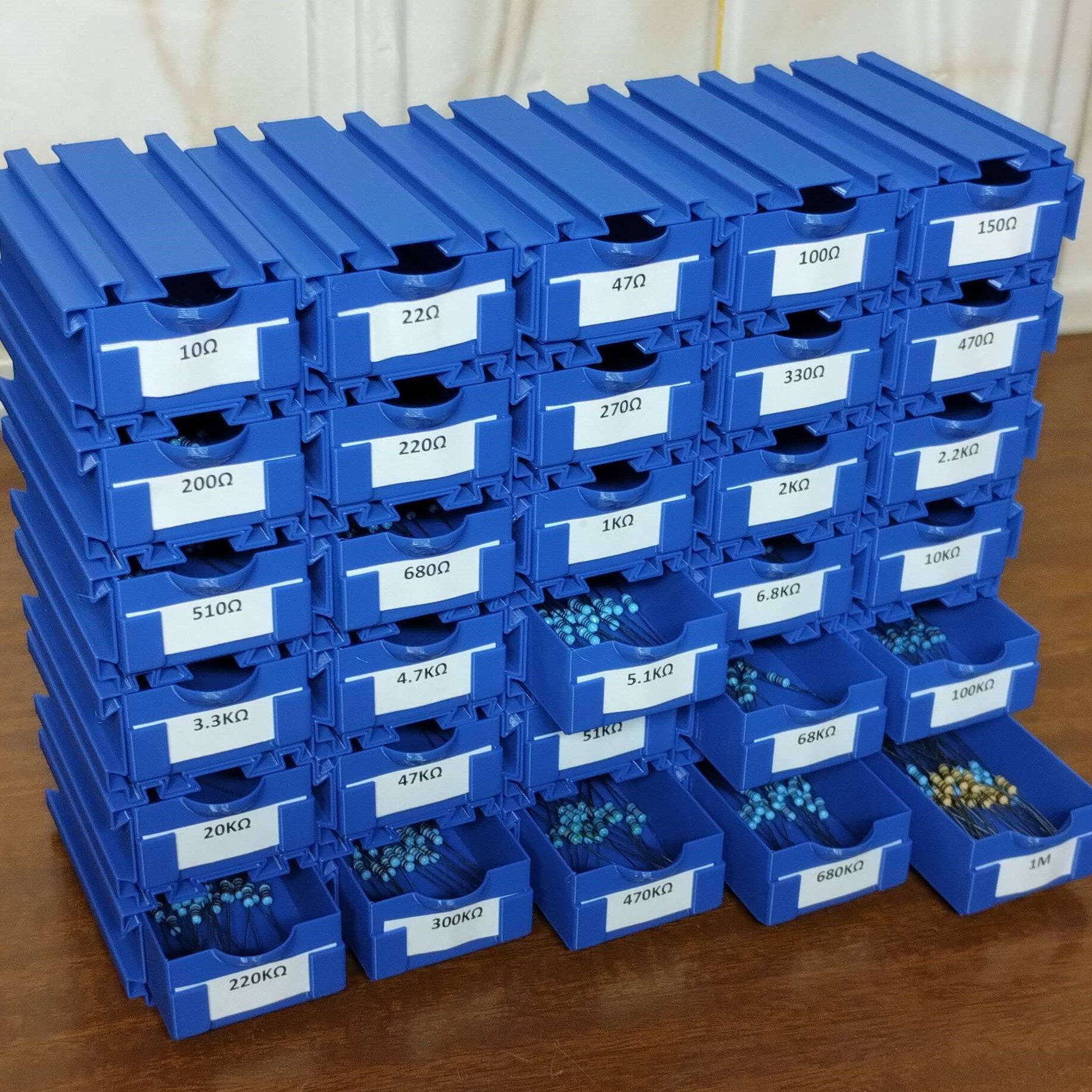 Modular drawer for electronic components (Vase mode)