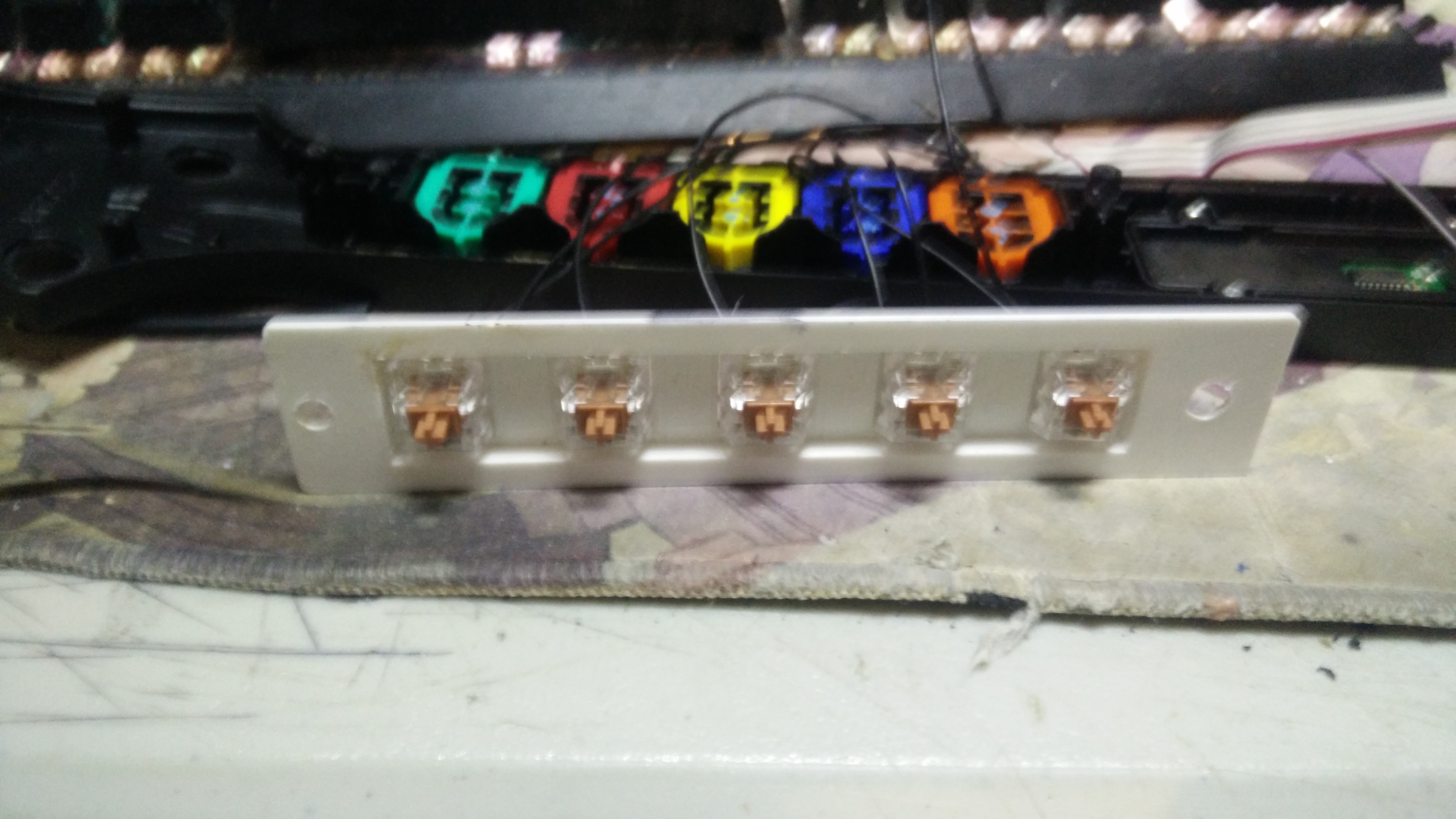 Guitar Hero fretboard keyboard switch bracket