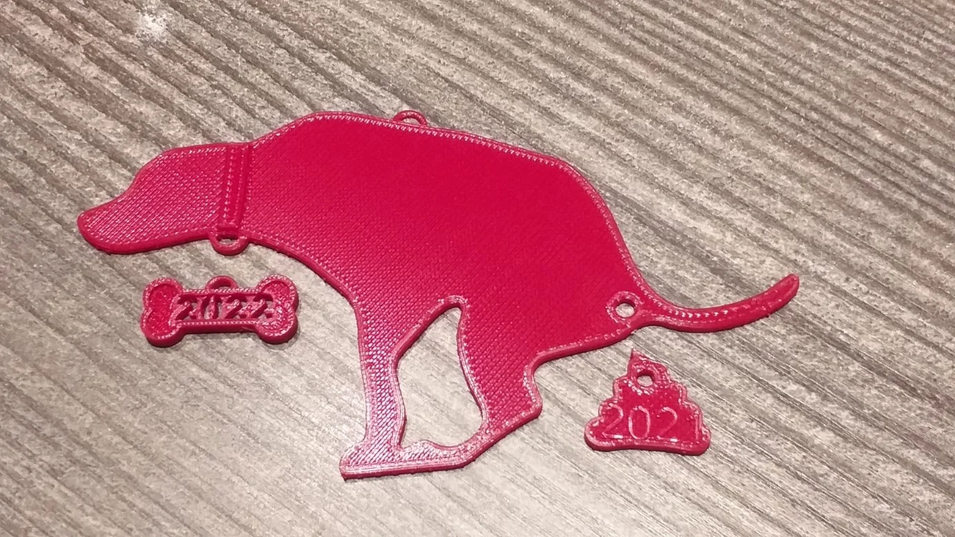 Dog Poops 2021 - 2022 Christmas Ornament