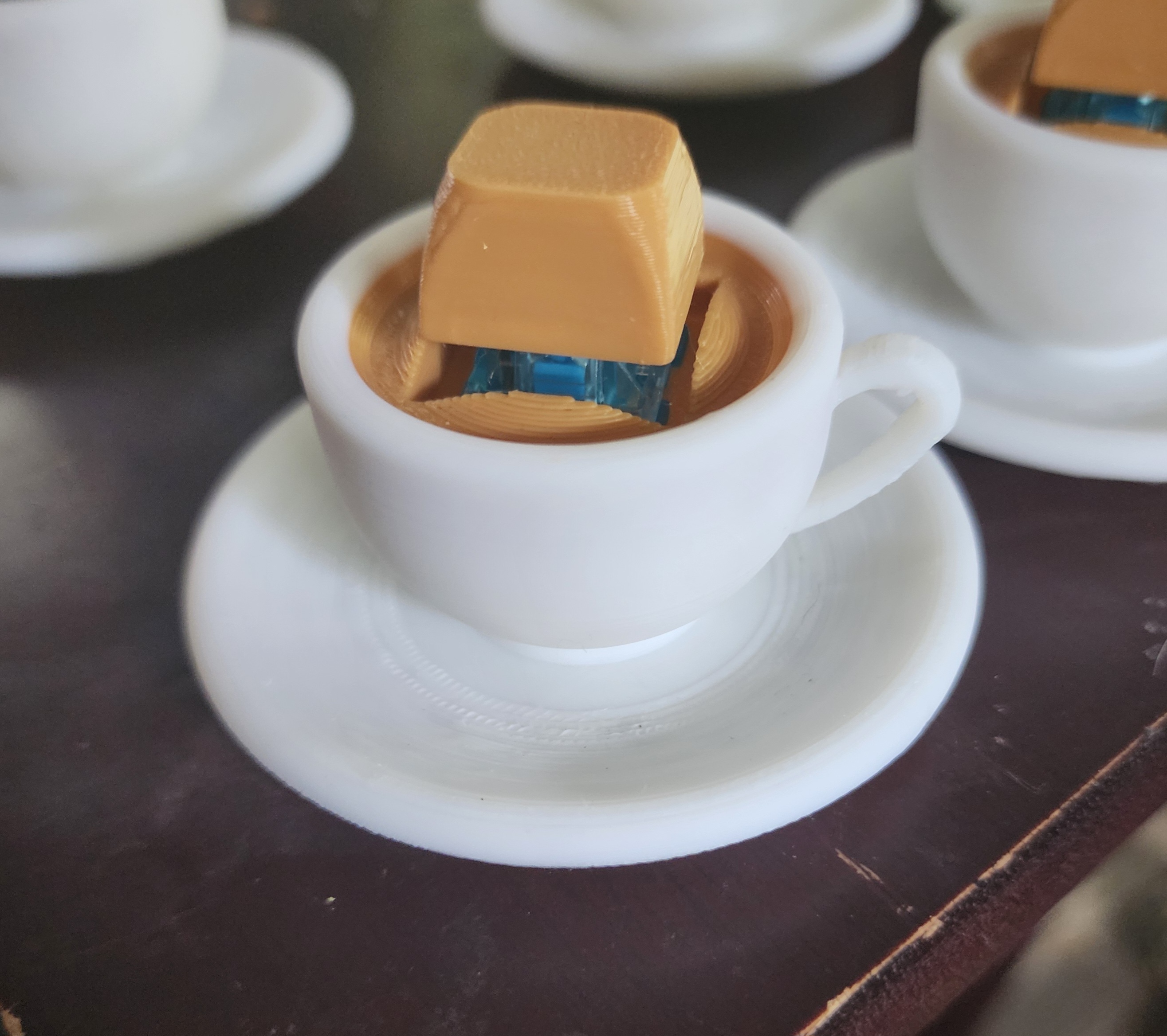 Coffee cup fidget clicker