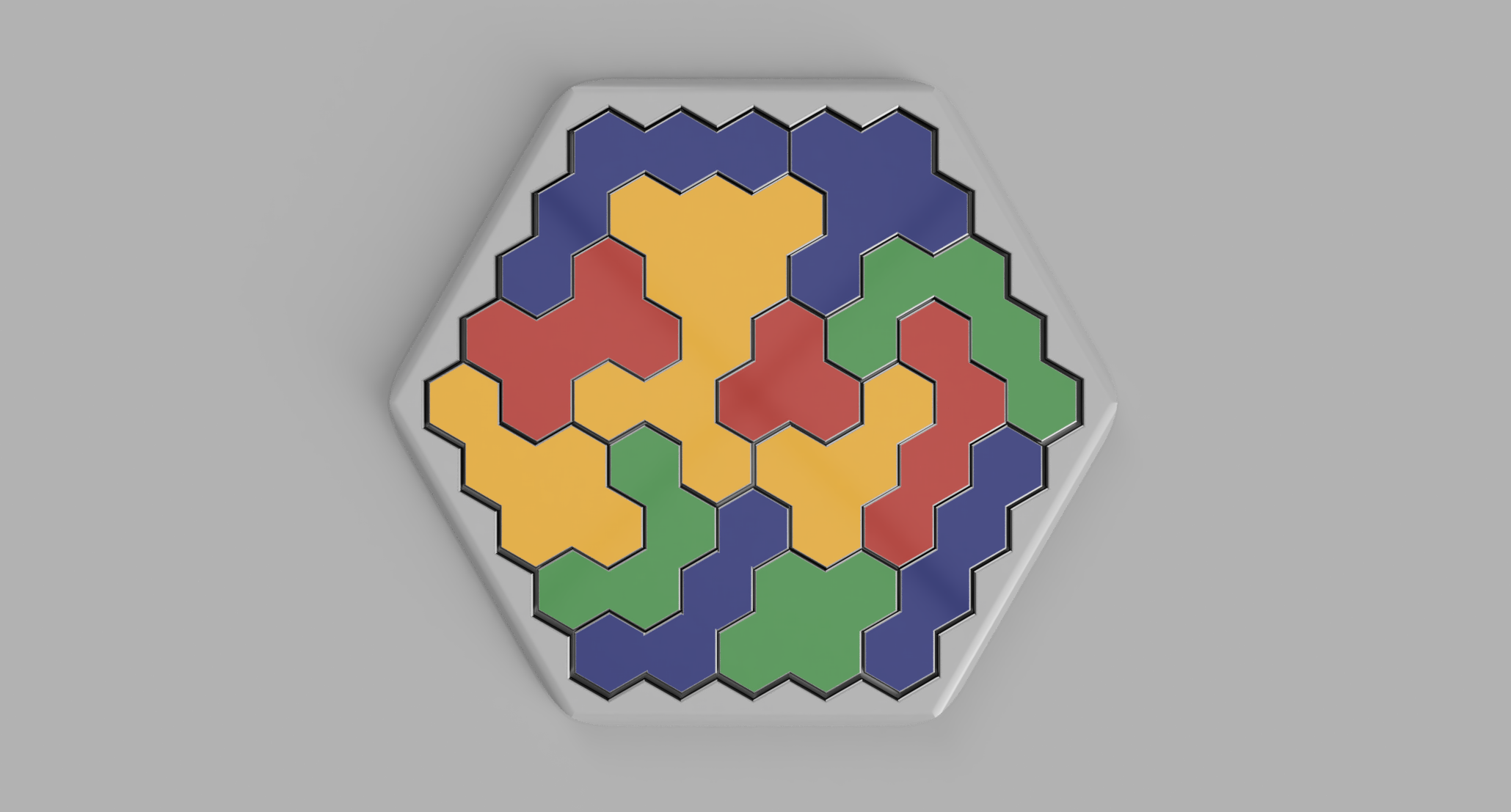 Hexagon Board Puzzle - Shape Fitting Board Game for kids