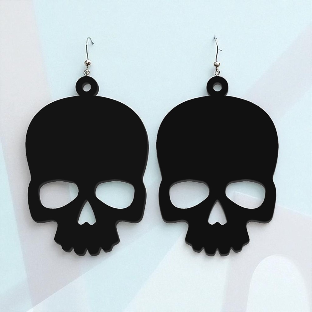 Skull Halloween Earrings STL | 3D Print Jewelry