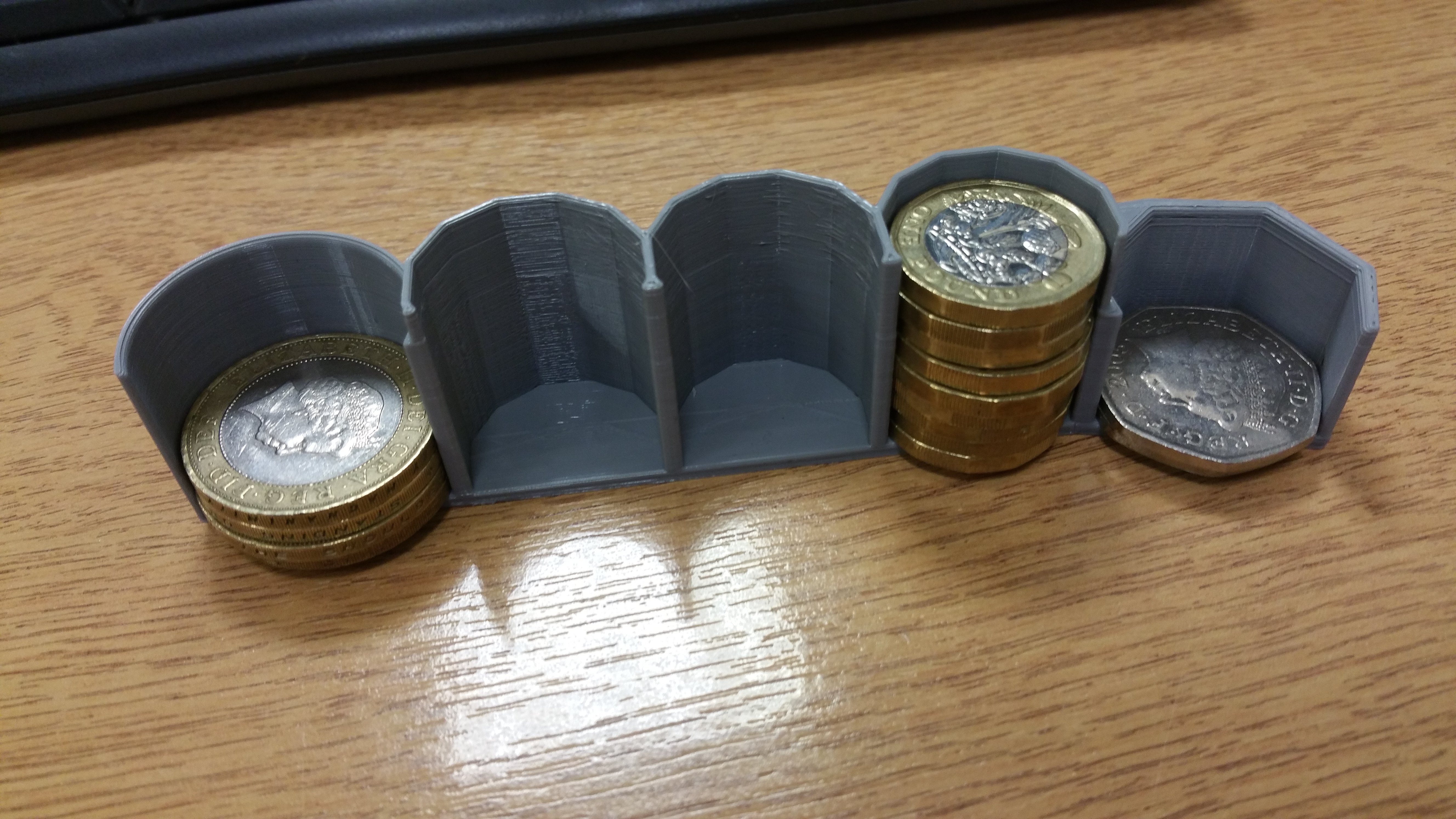 UK 50p, £1 & £2 Coin Holder