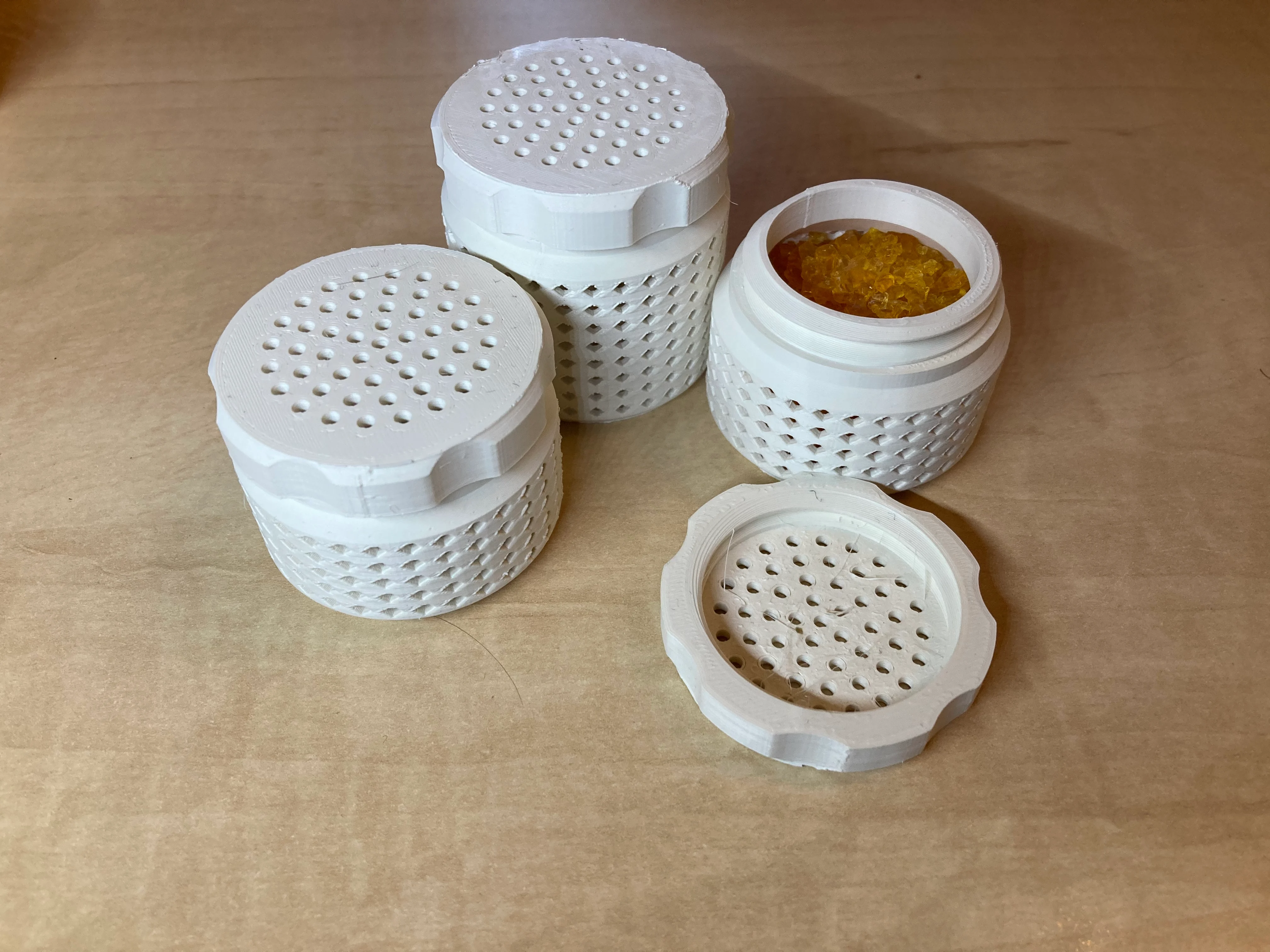 Silica Gel container fits inside spool