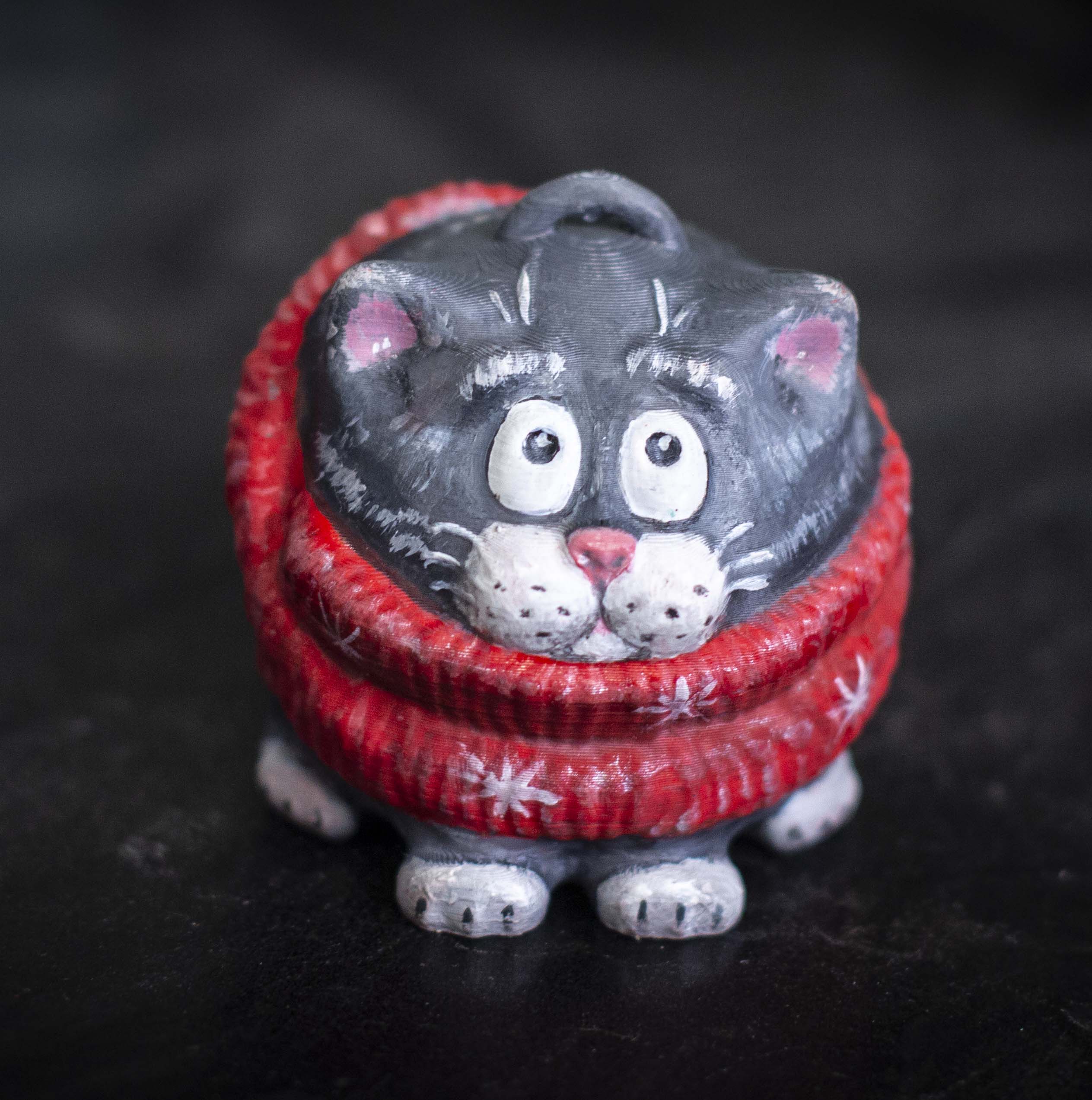 Christmas 2023 Cat in a Scarf