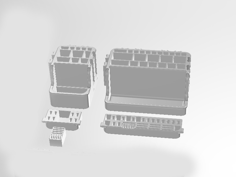 tool- and penholder - deskorganizer - modular - boxes - easy to print version