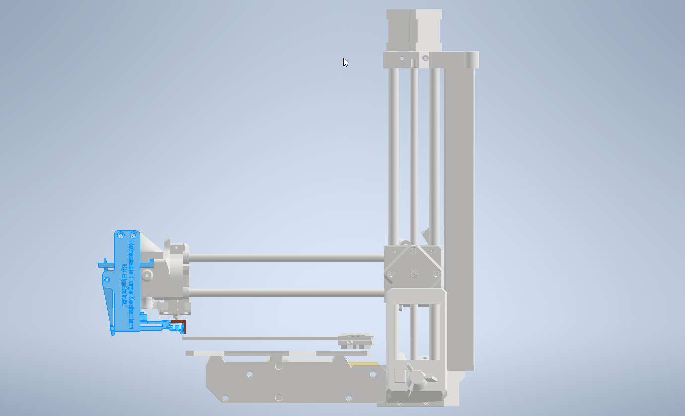 Prusa Mini -> RETRACTABLE PURGE MECHANISM
