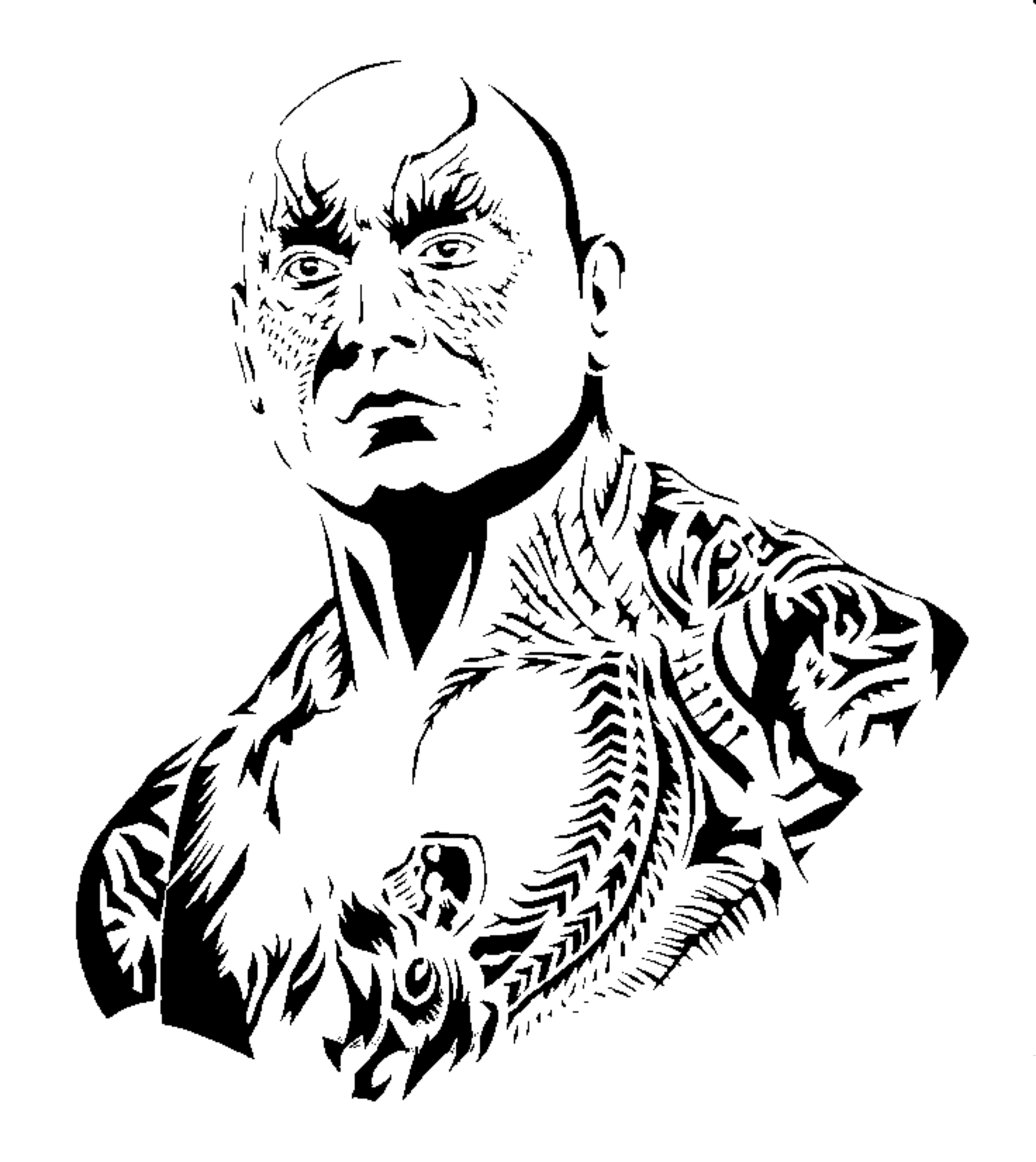 Drax the destroyer stencil