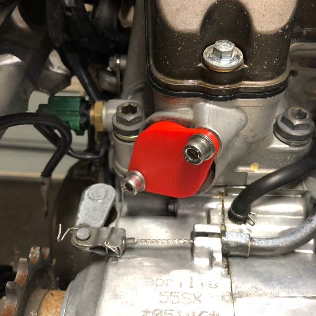 Exhaust blanking plate for Aprilia XV engines