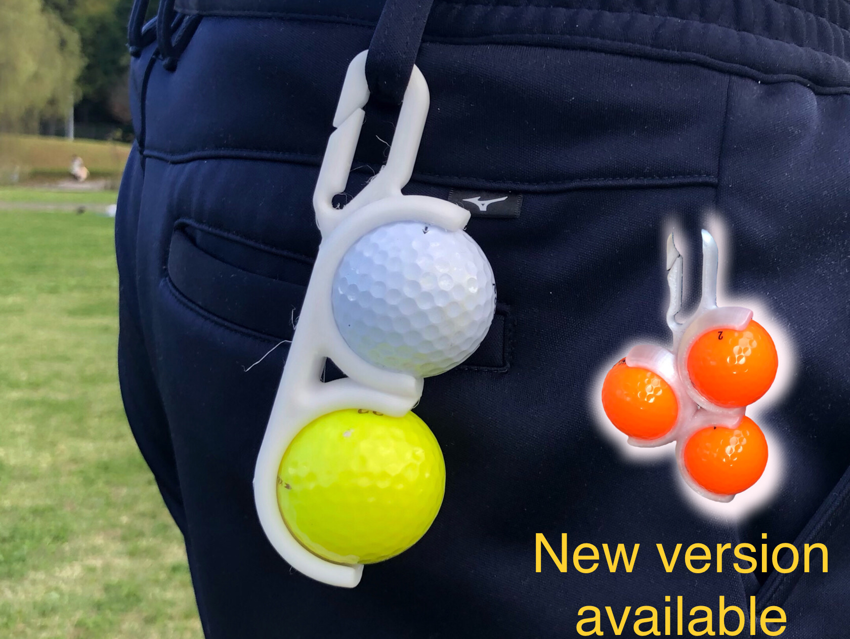 Golf Ball Holder belt loop clip