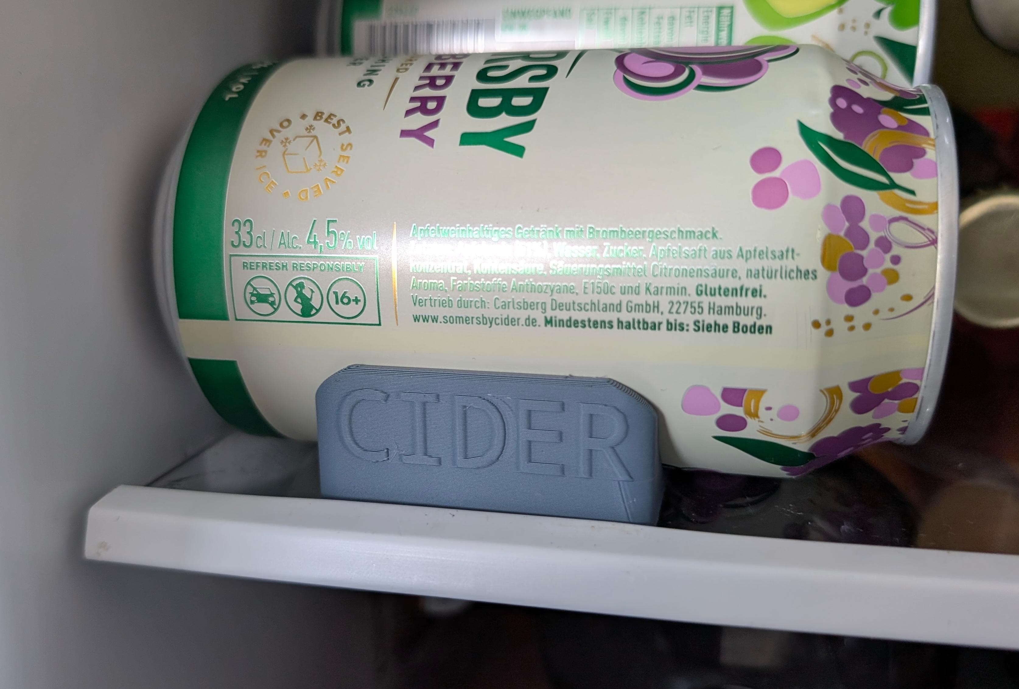 Can stop for fridge shelf