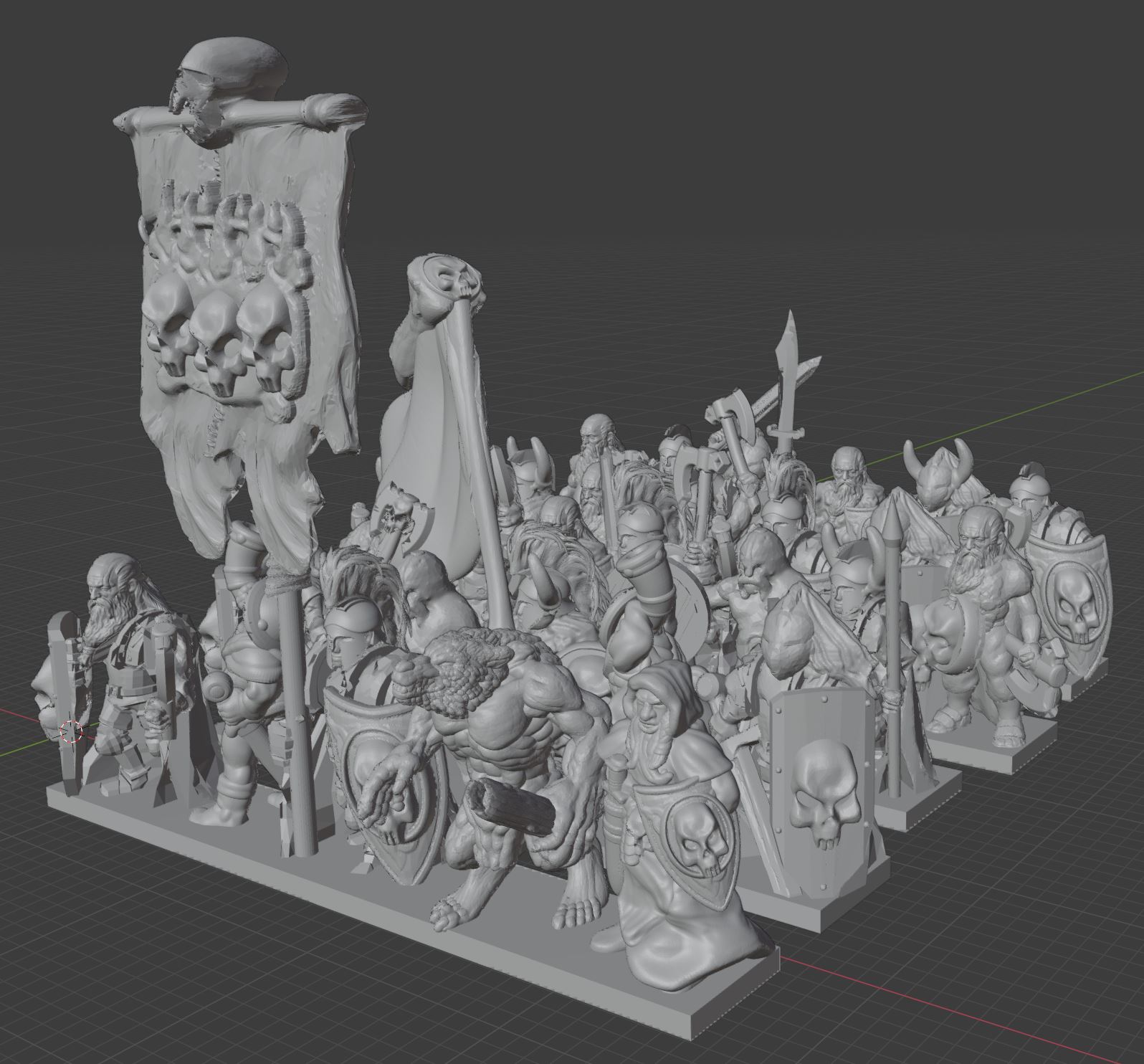 Warmaster Chaos Marauder Footmen 5 Strips