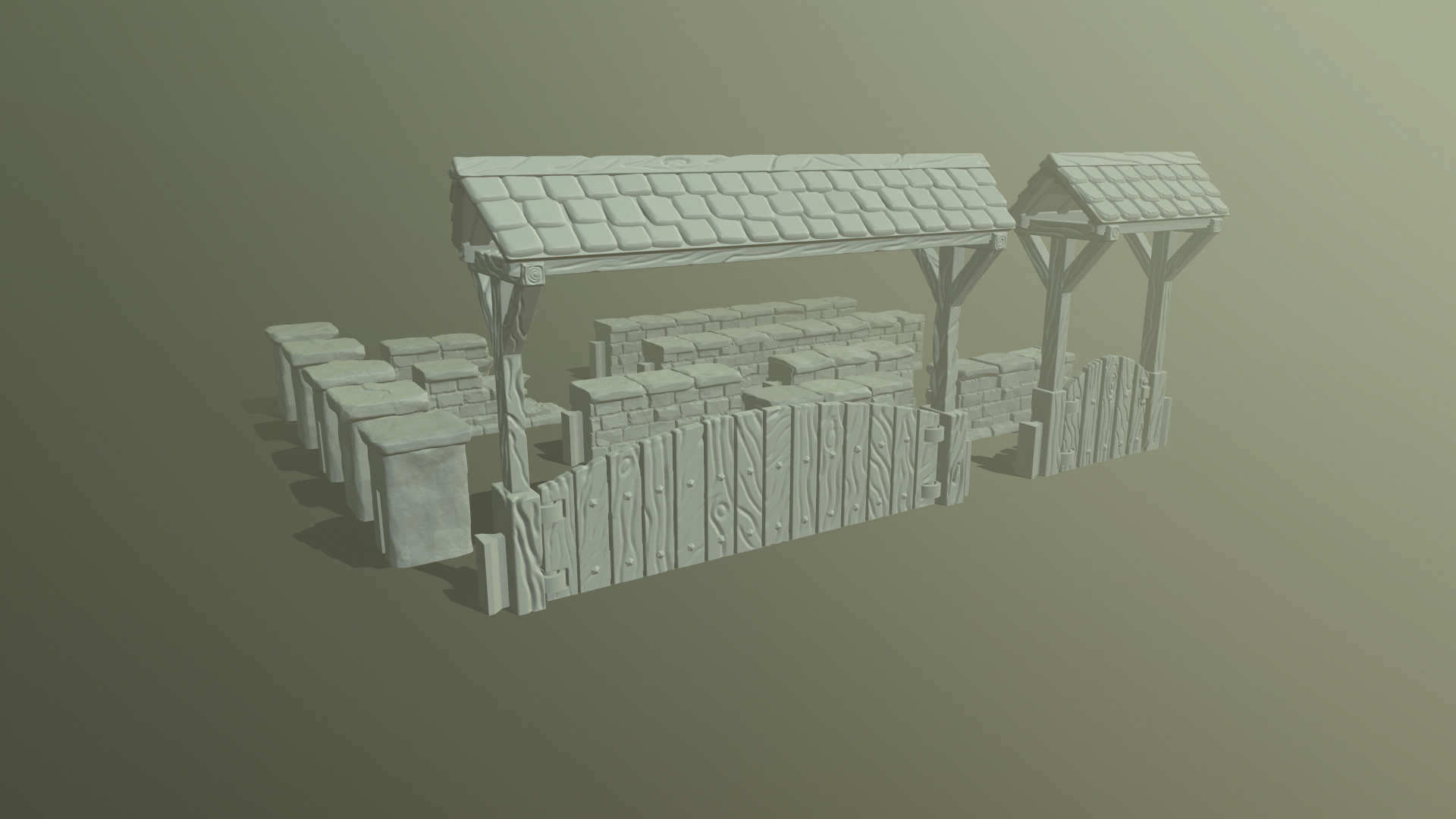 Stone walls set