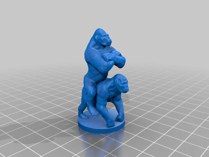 Ape Riding Ape Enjoying Life