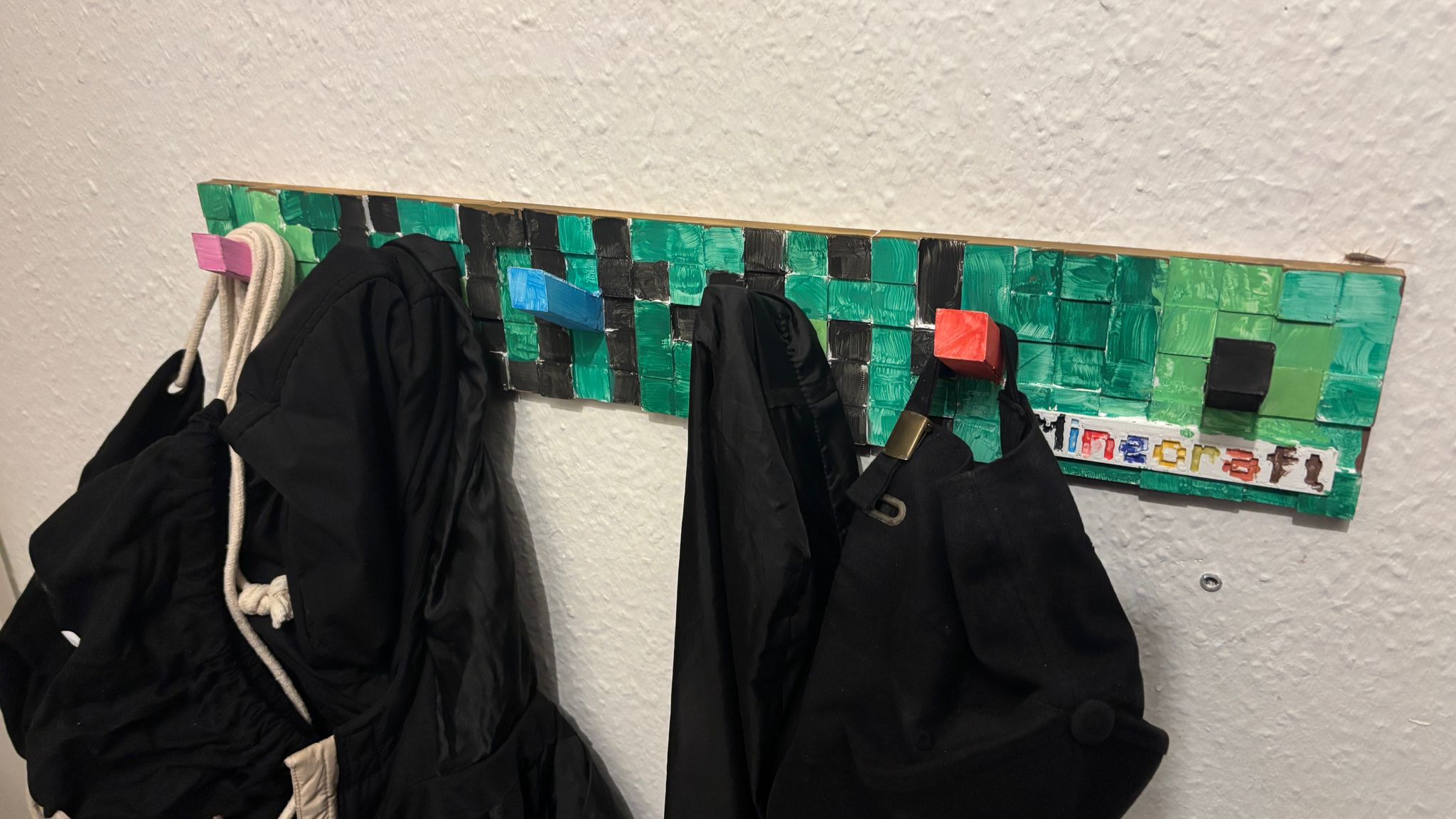 Garderobe im Minecraftstyle