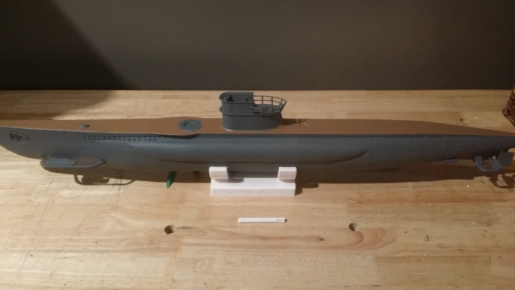 Bathtub U-Boat Improved Stand w/Corrected Class/Hull
