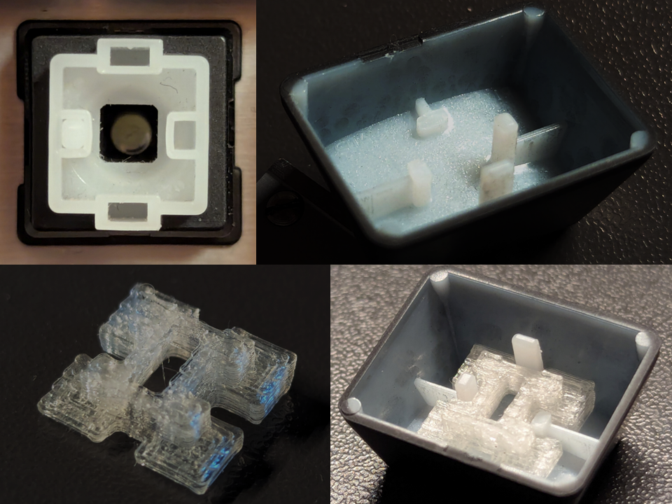 Logitech Romer-G Keycap Repair Stem (Fix Broken Keycaps & Stuck Pegs)