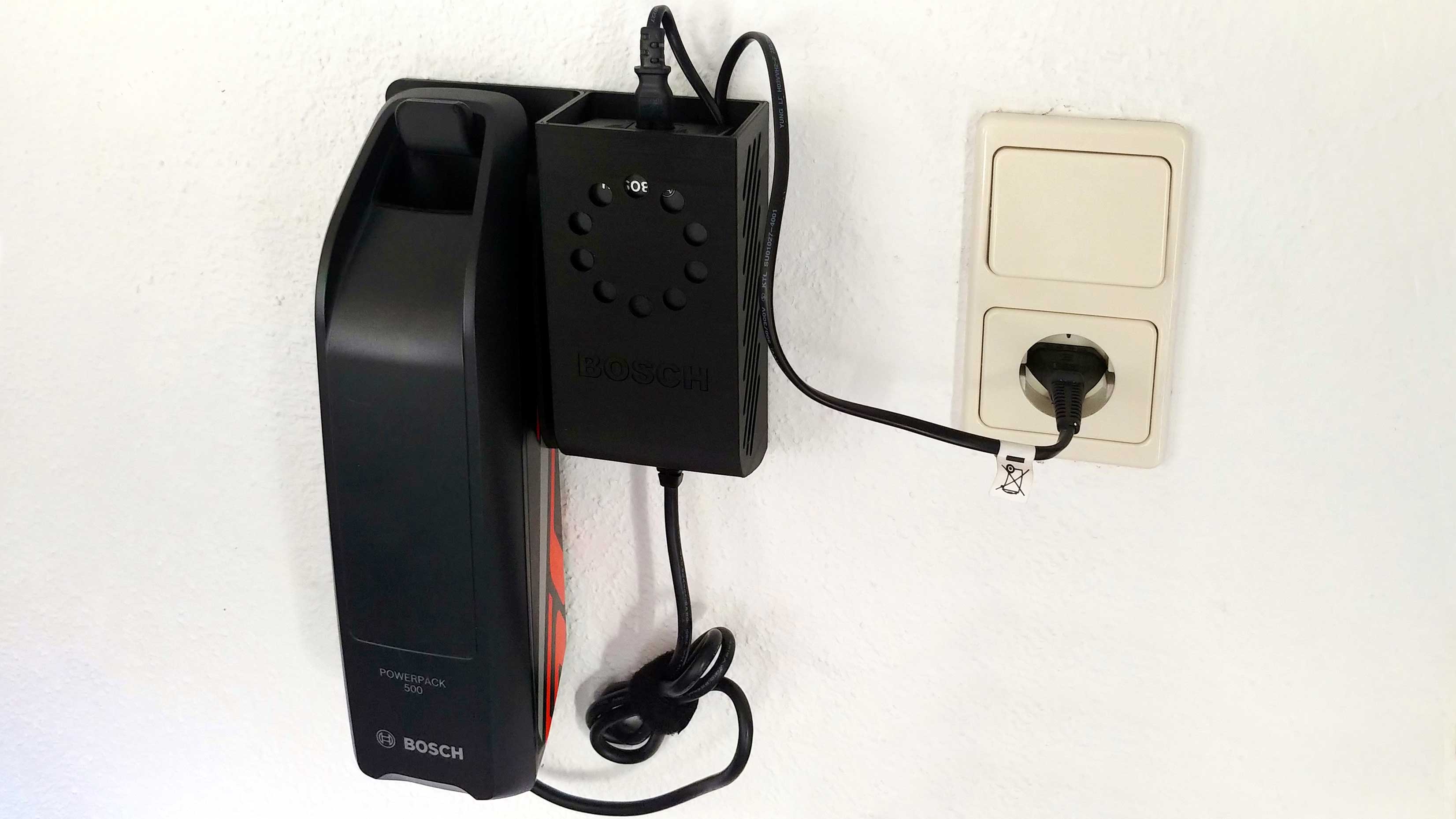 E-bike battery & charger holder