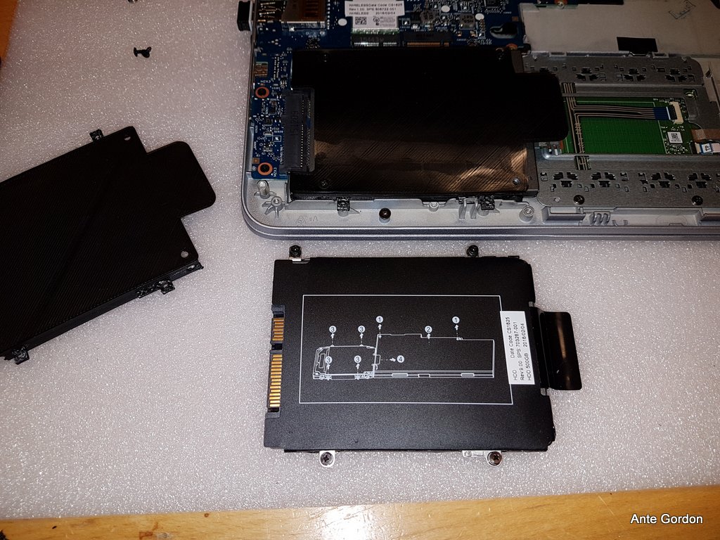 SSD/HDD bracket for HP Elitebook 800-series