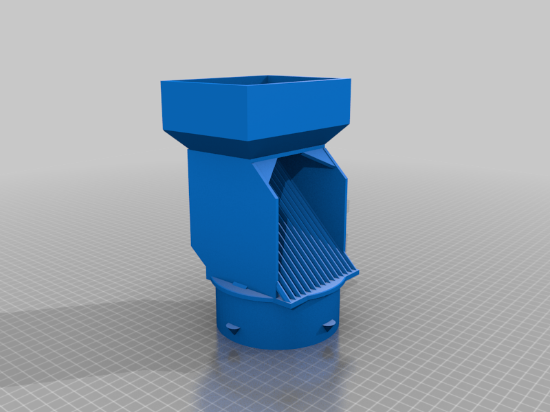 Rectangular 4x3 Rain Catchment Leaf filter to 4" Corrugated Pipe