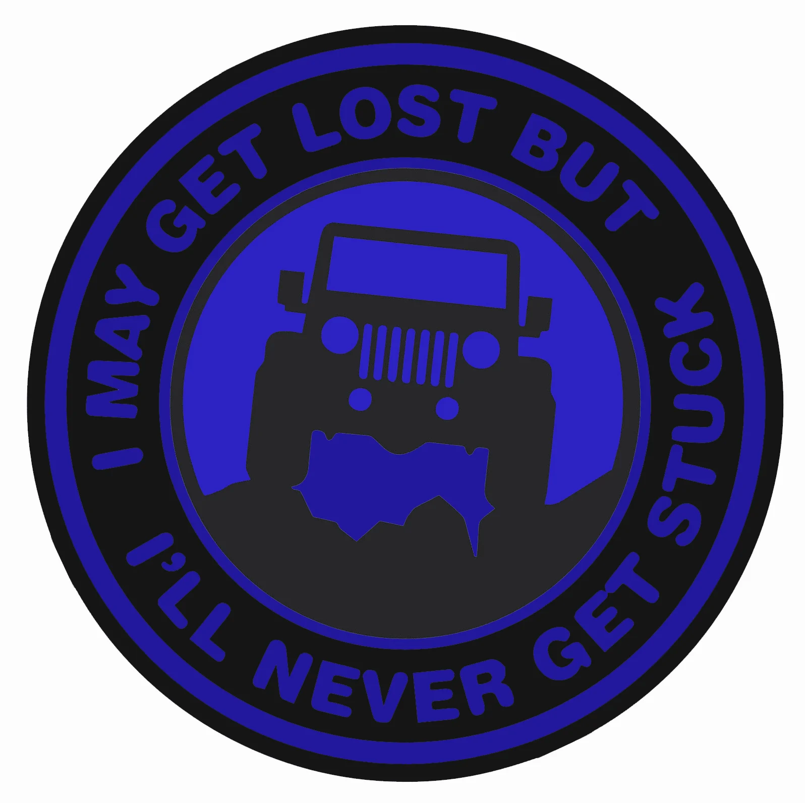 Jeep Never Get Stuck Badge