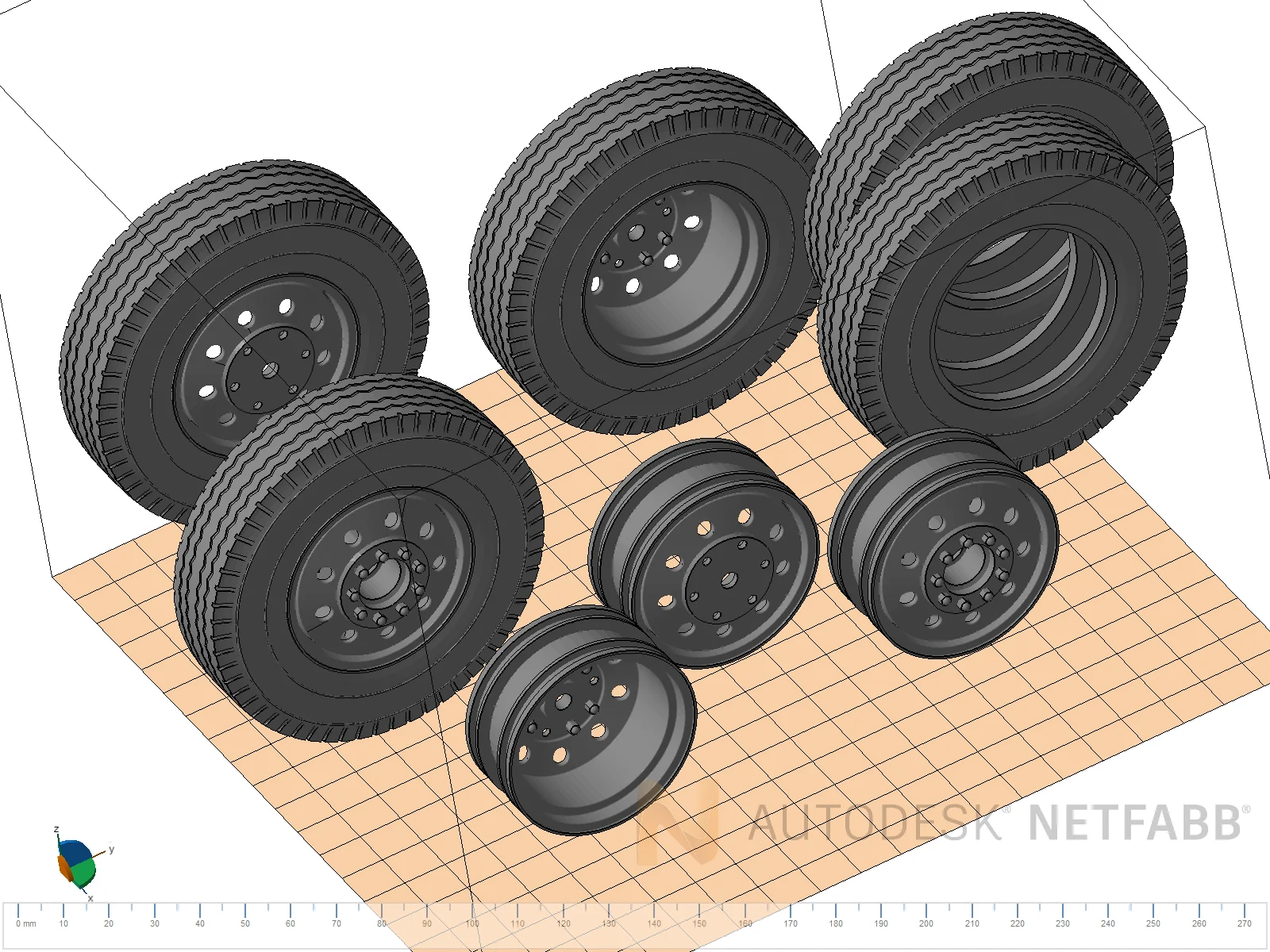 Tamiya Truck wheels scale 1/14