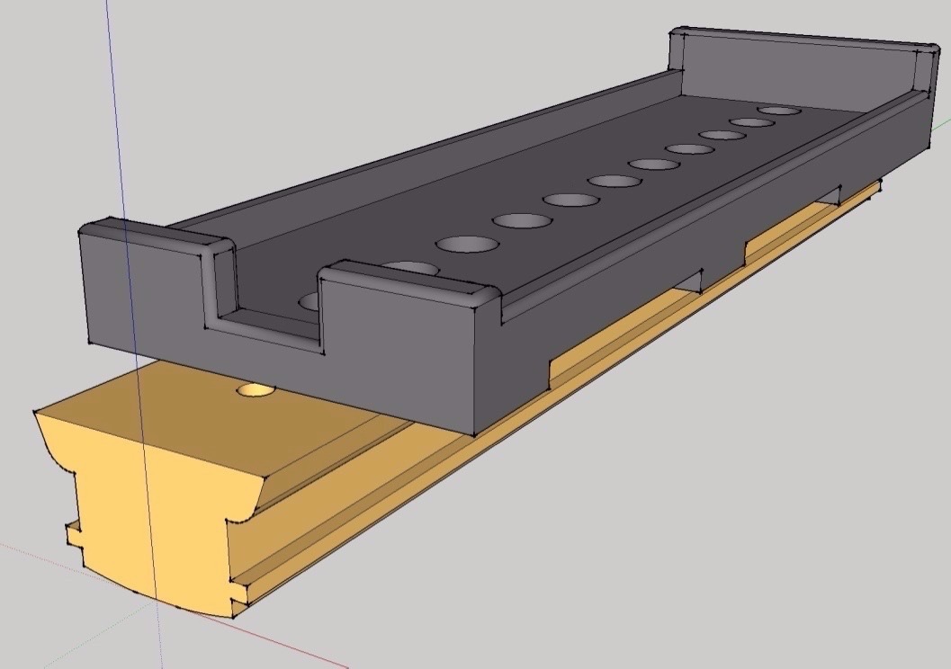5S Lipo Tray on Sliding Bar (to influence CG)