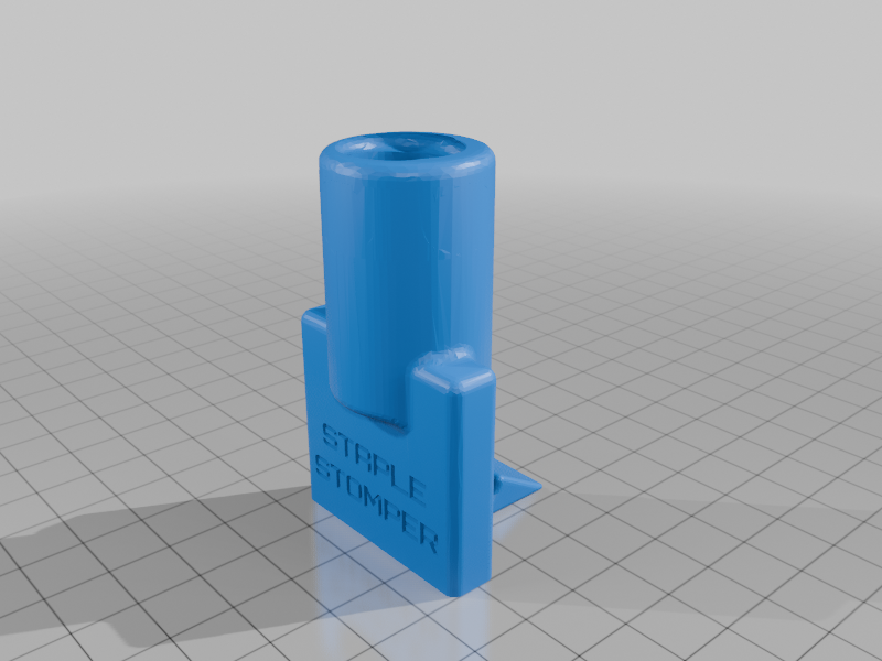 stample stomper for a threaded broomhandle