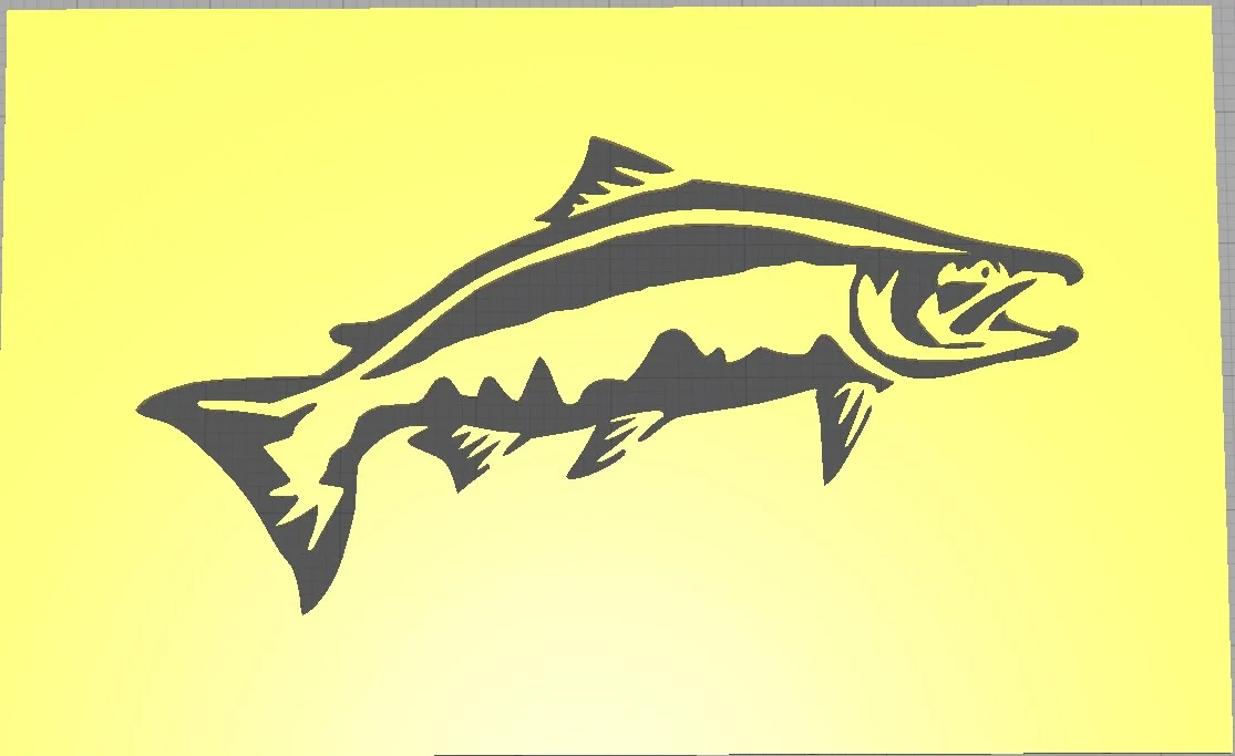Salmon Fishing Stencil