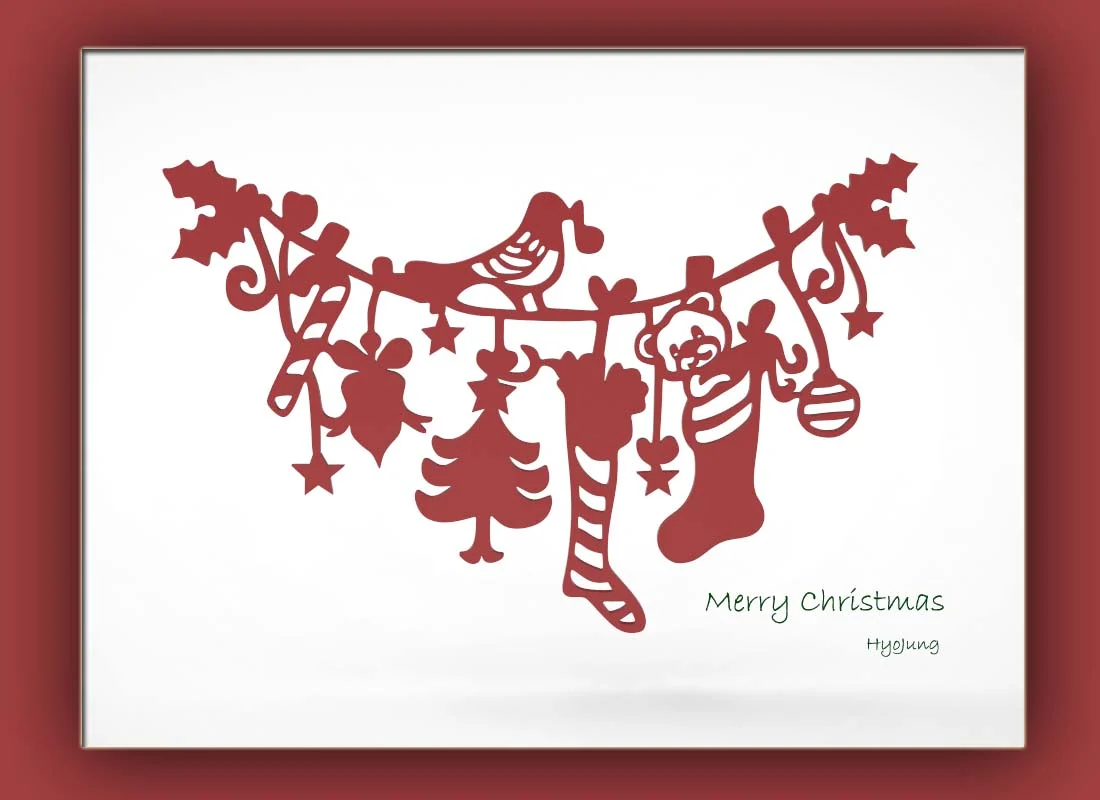 Christmas wall deco and Card Decoration