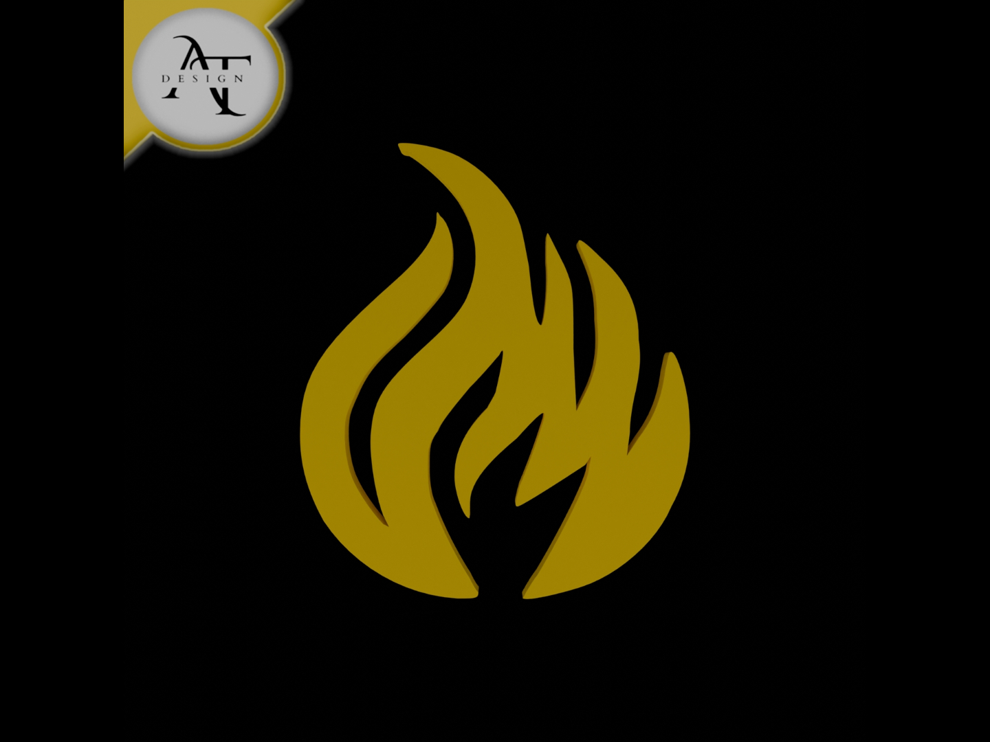 Simple Flame Symbol - 2D Art