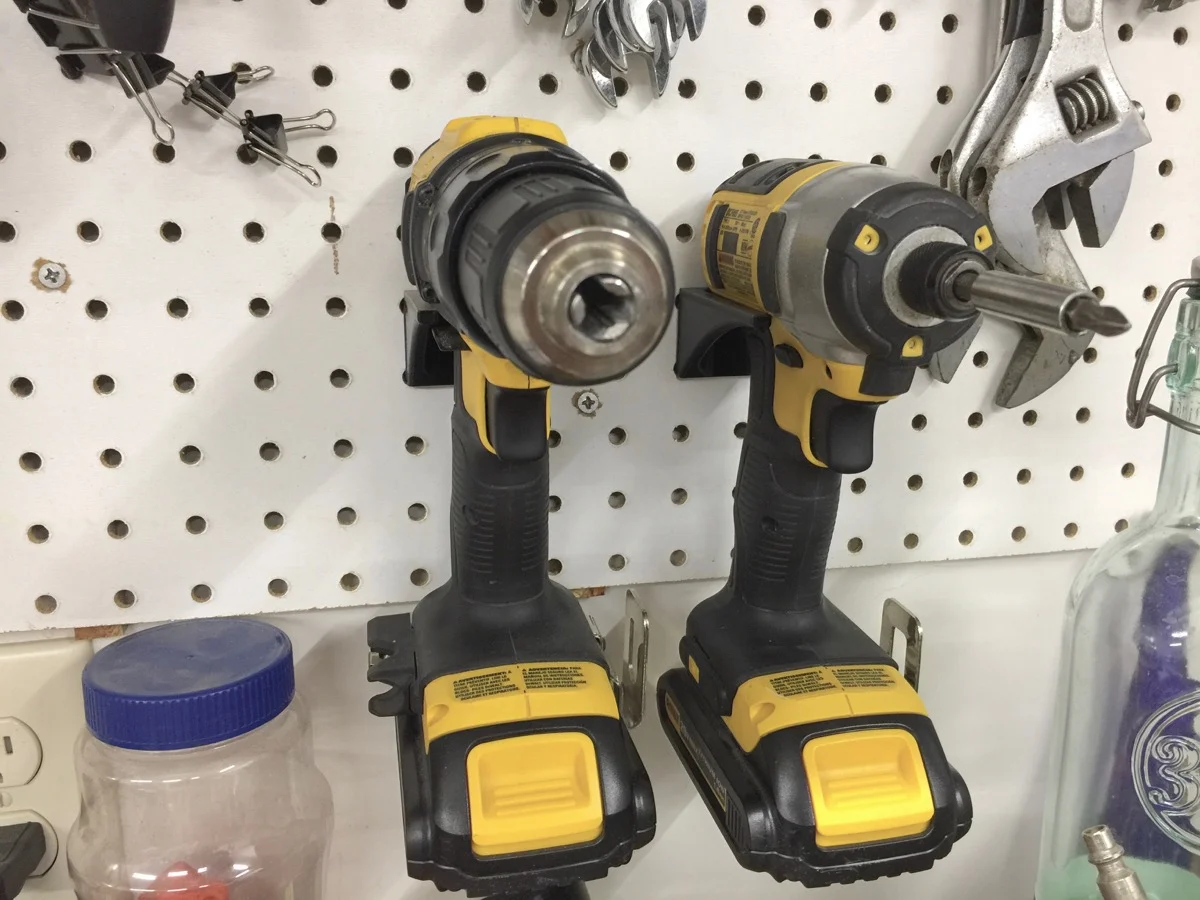 Pegboard Tool Holders; DeWalt Driver, Wrenches, Misc
