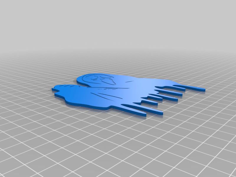 ghost face logo with knife