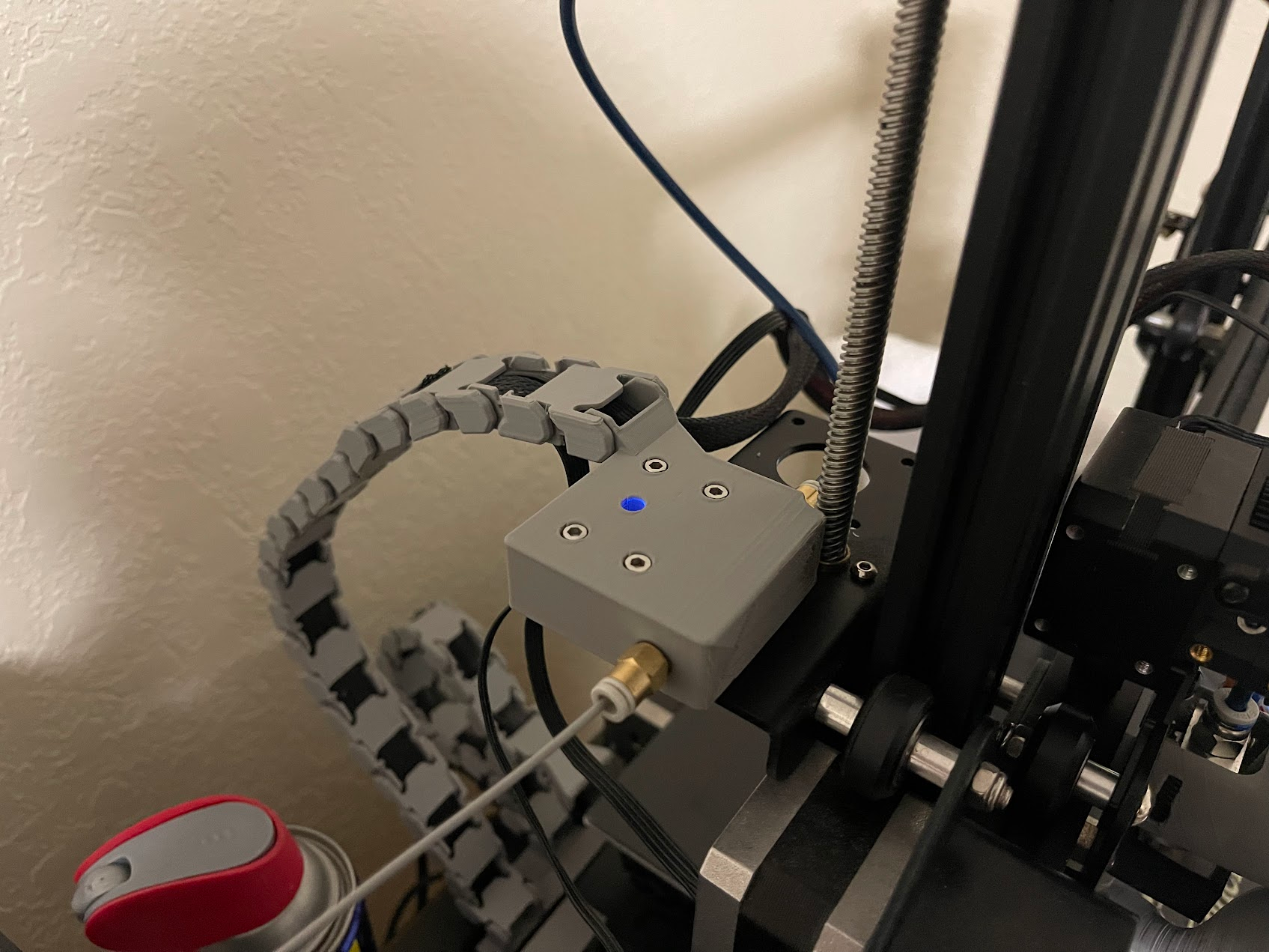 Ender 3v2 Filament Sensor Cover with Cable Chain and Bowden Support