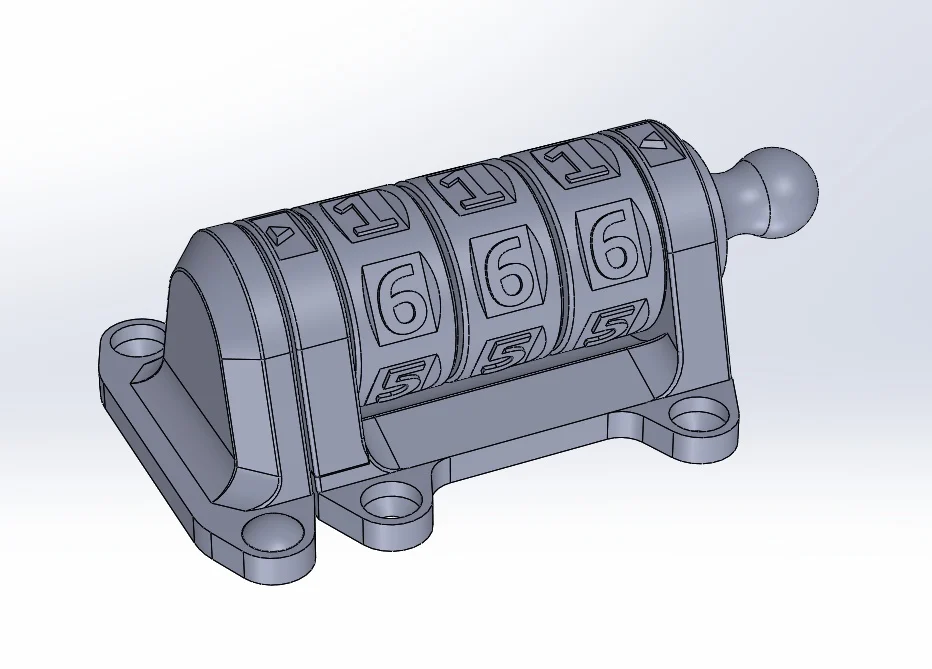 Combination lock for swinging door