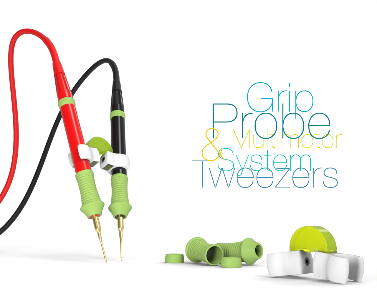 Multimeter Probe Grip & Tweezers System
