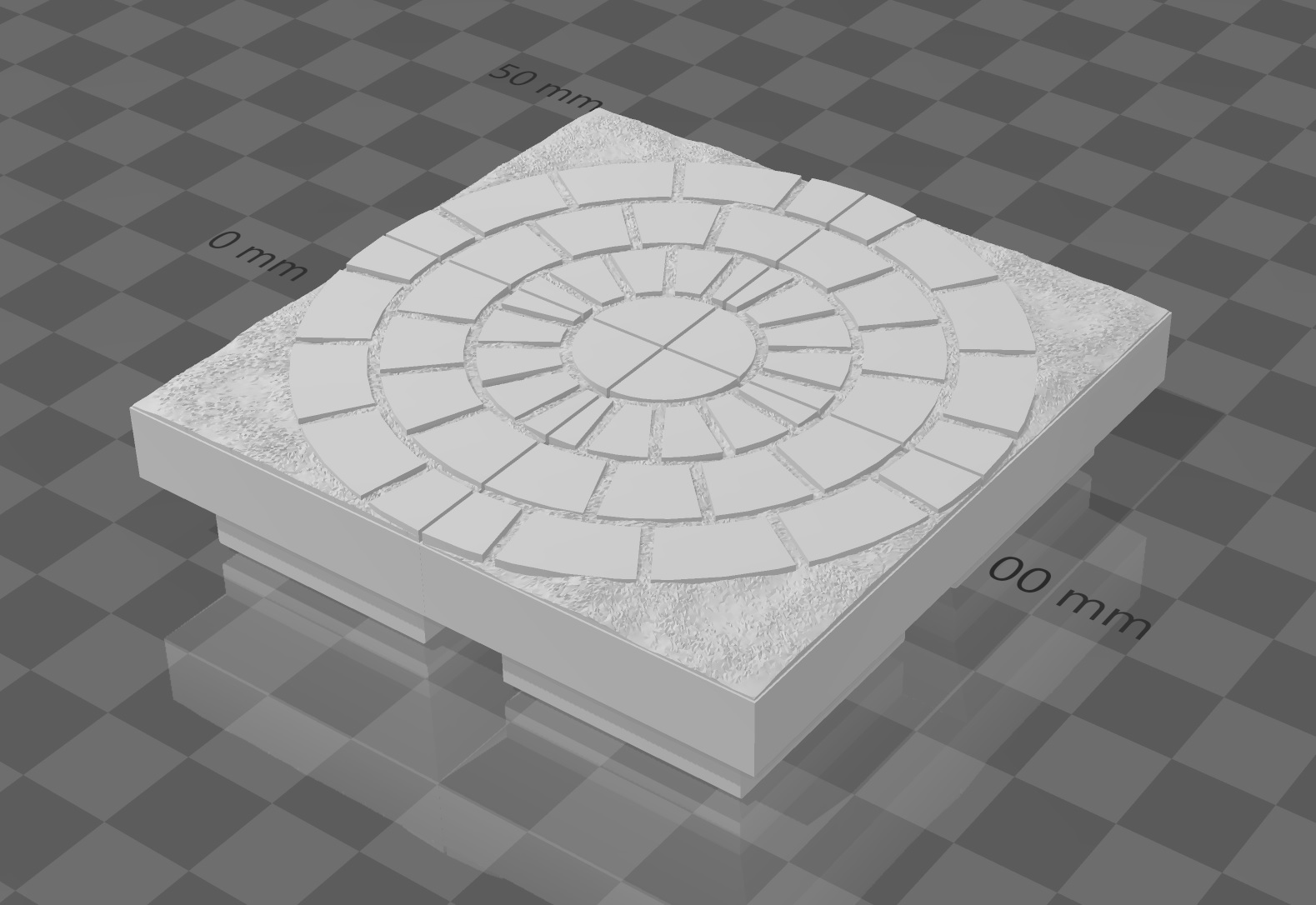Basic graveyard radial stone circle (Dungeon Blocks compatible)