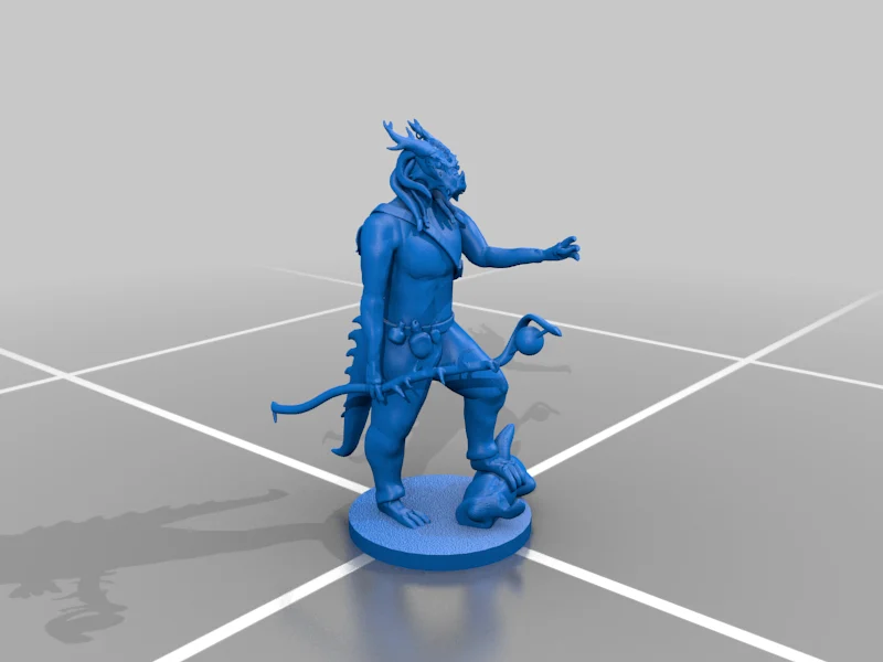 Black Dragonborn w/Staff