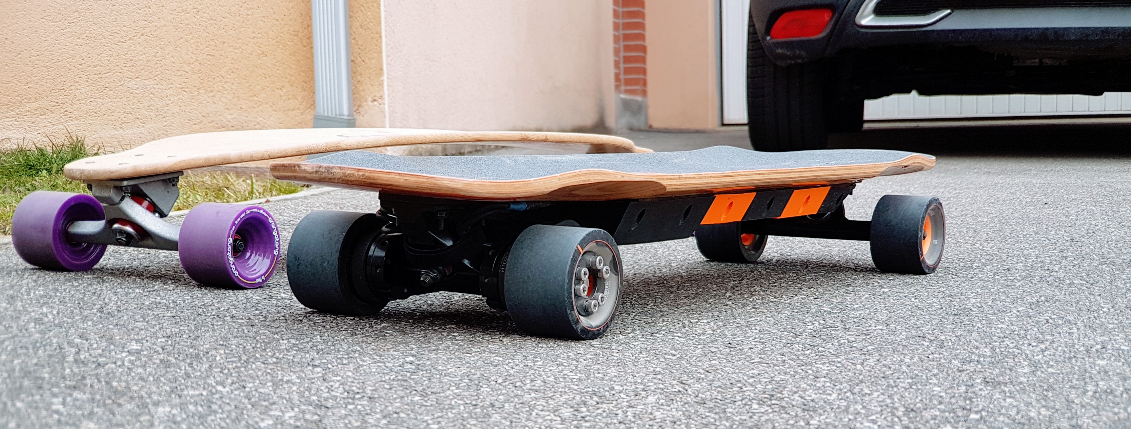 Electric Skateboard battery & VESCs enclosure (modular)