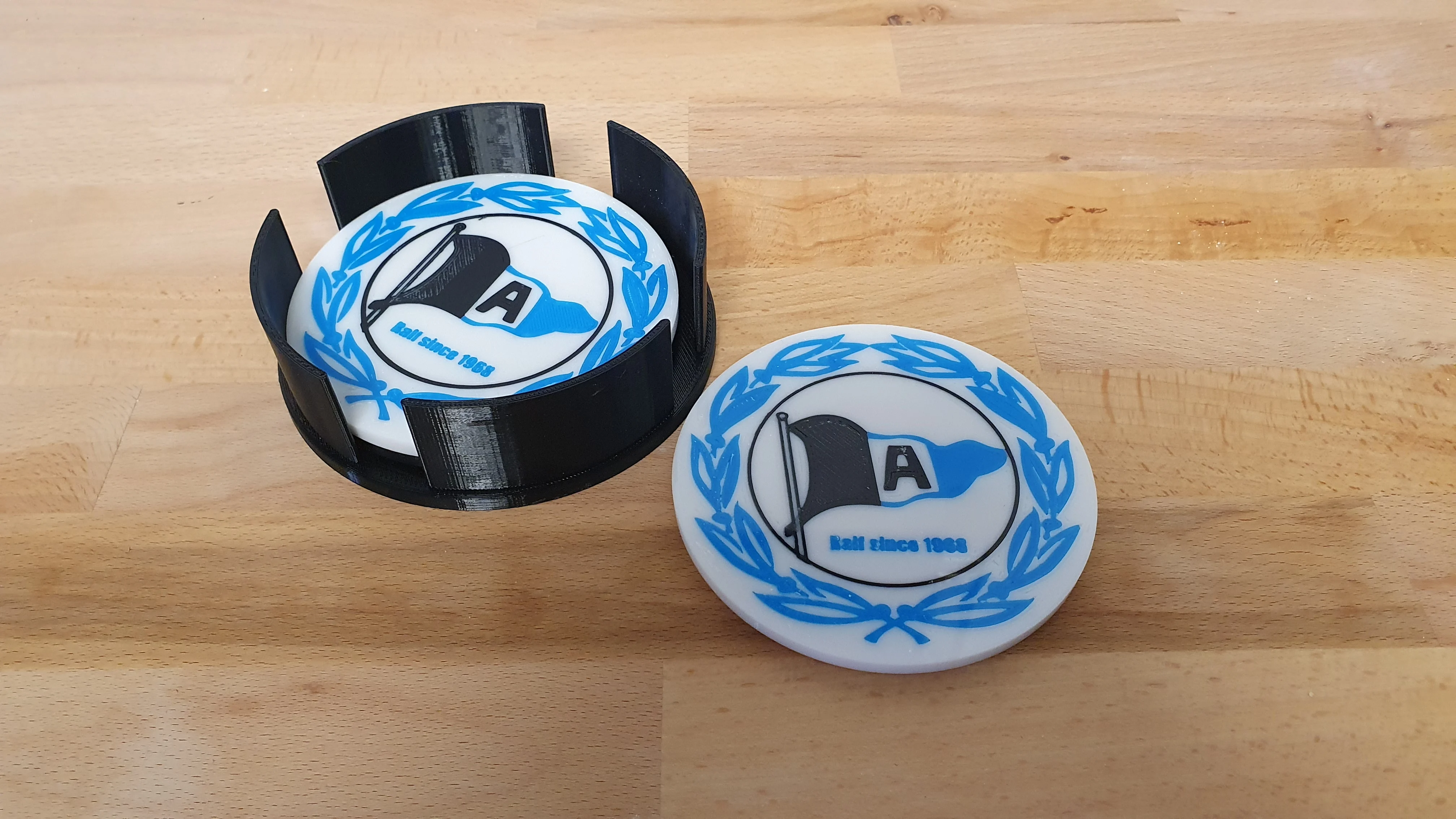 Arminia Bielefeld Untersetzer ( Mehrfarbig mit Standard Drucker!)