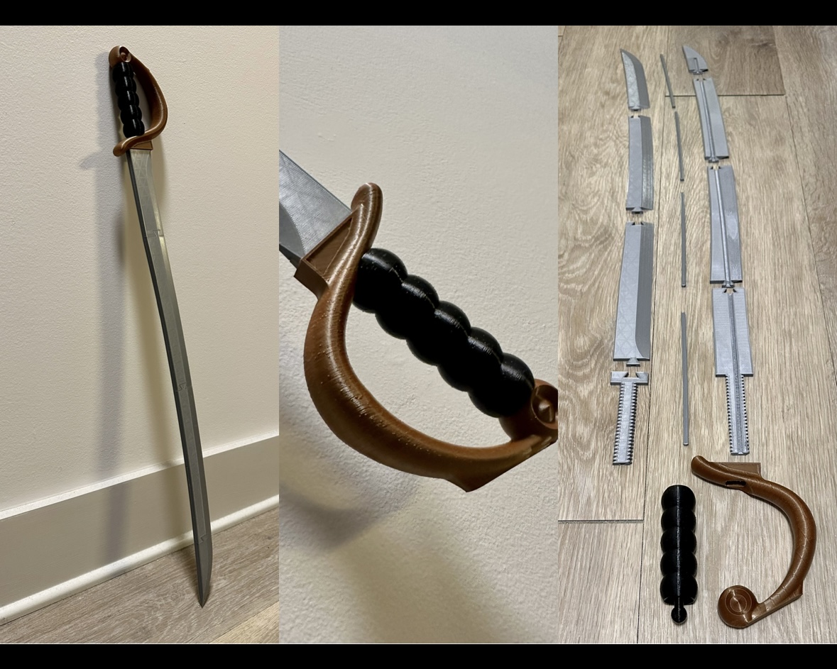 Pirate Sword (No glue, assembles smooth! And who doesn't want to be a pirate, deep down?)